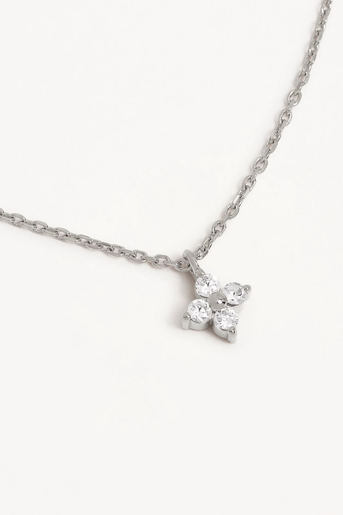 Crystal Bloom Necklace - Sterling Silver