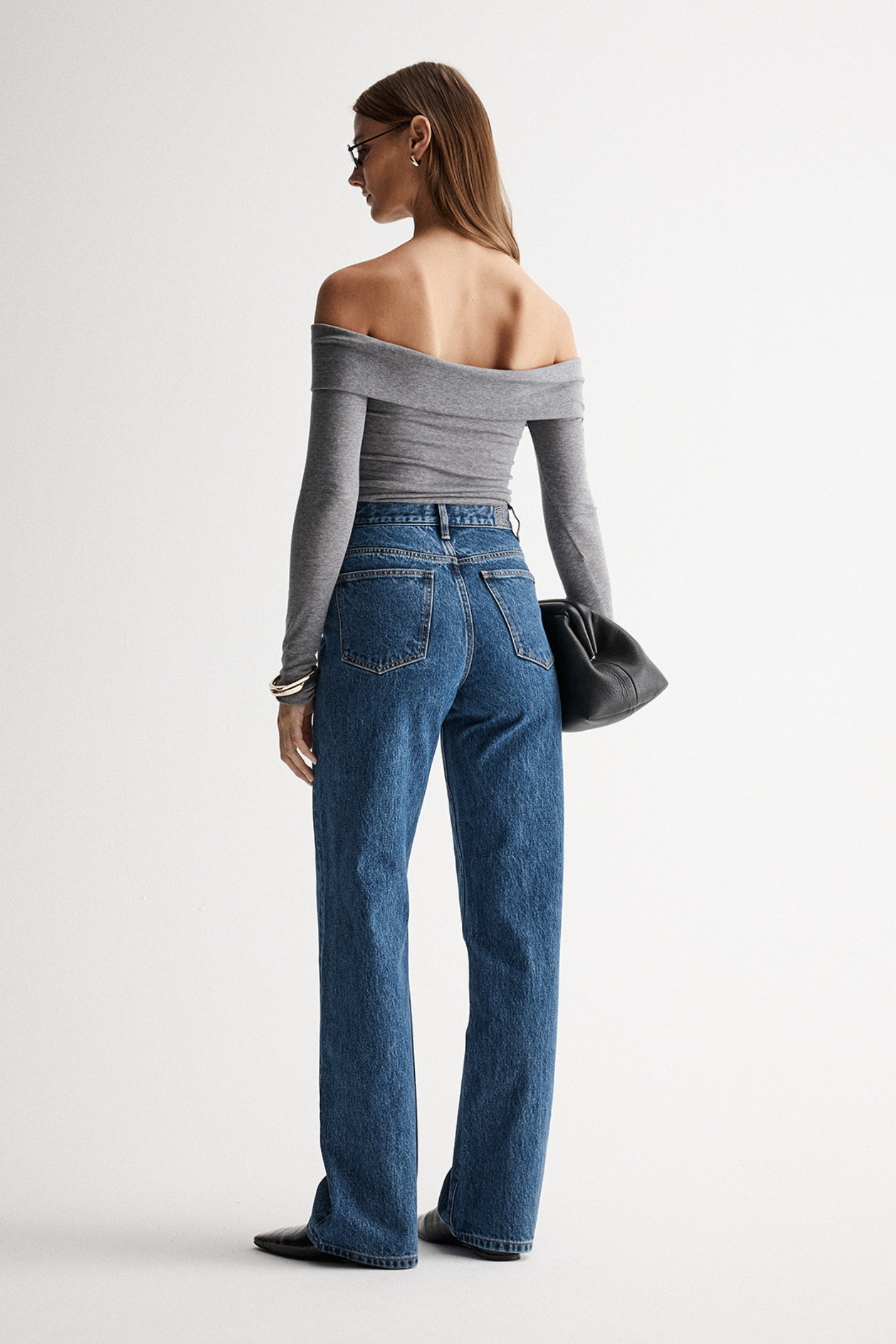 Layla Top - Charcoal Marle