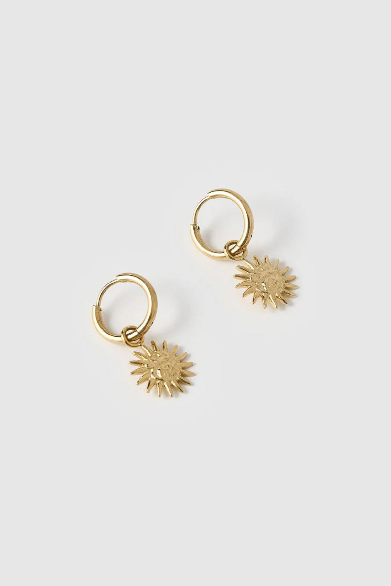Magnolia Charm Earrings - Gold