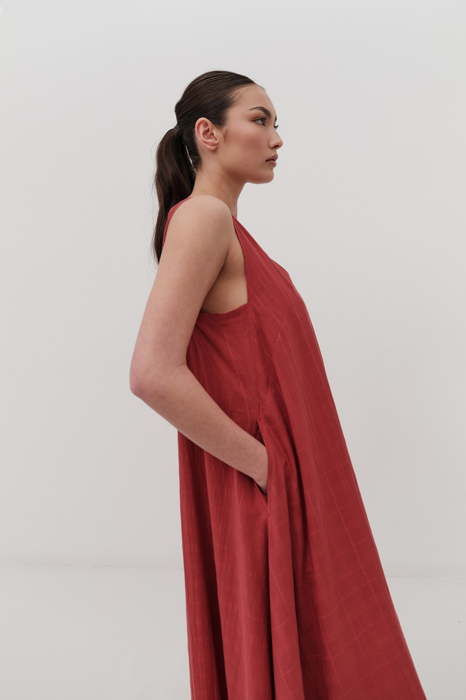 Finn Maxi Dress - Burnt Red