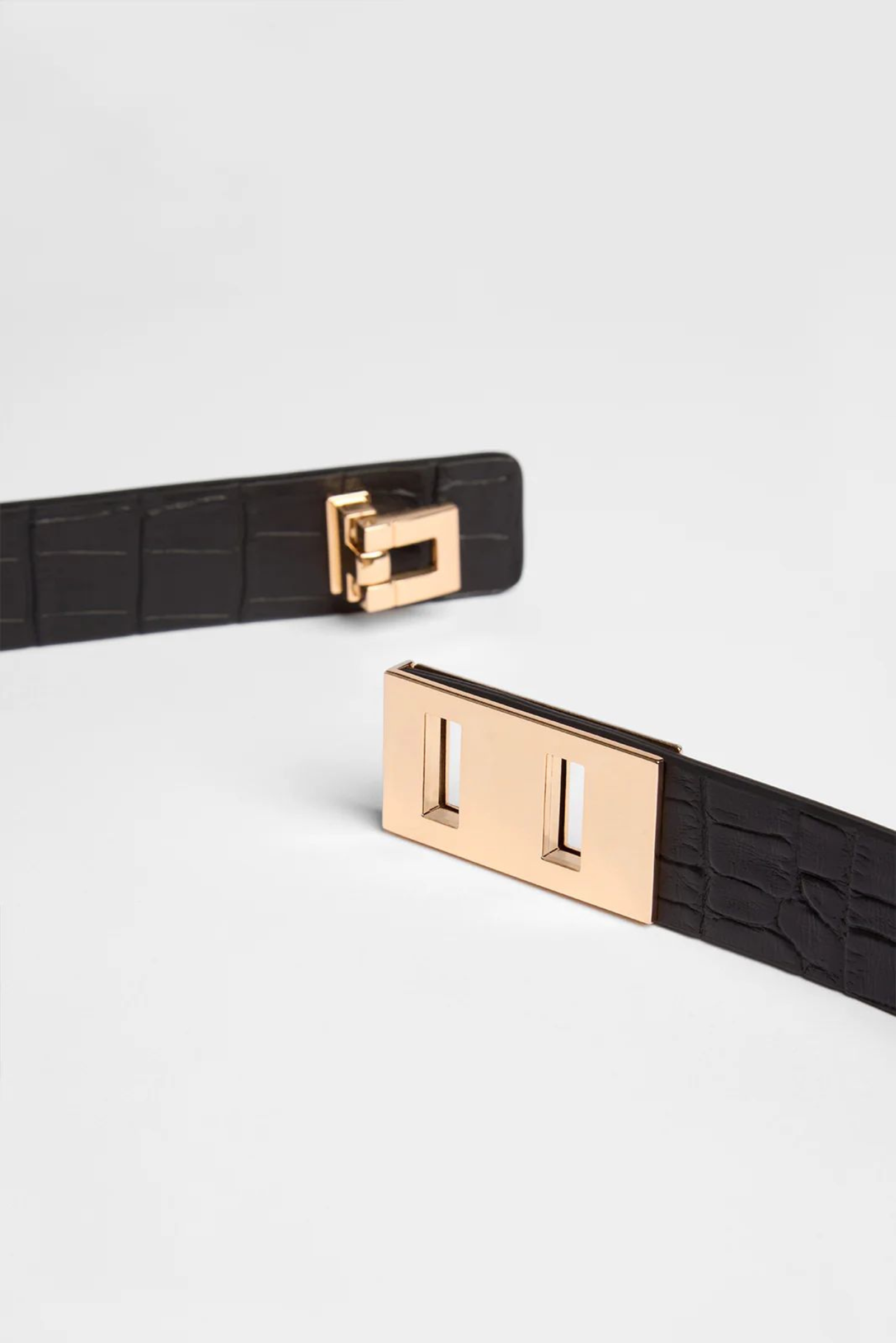Paige Belt - Black Croc