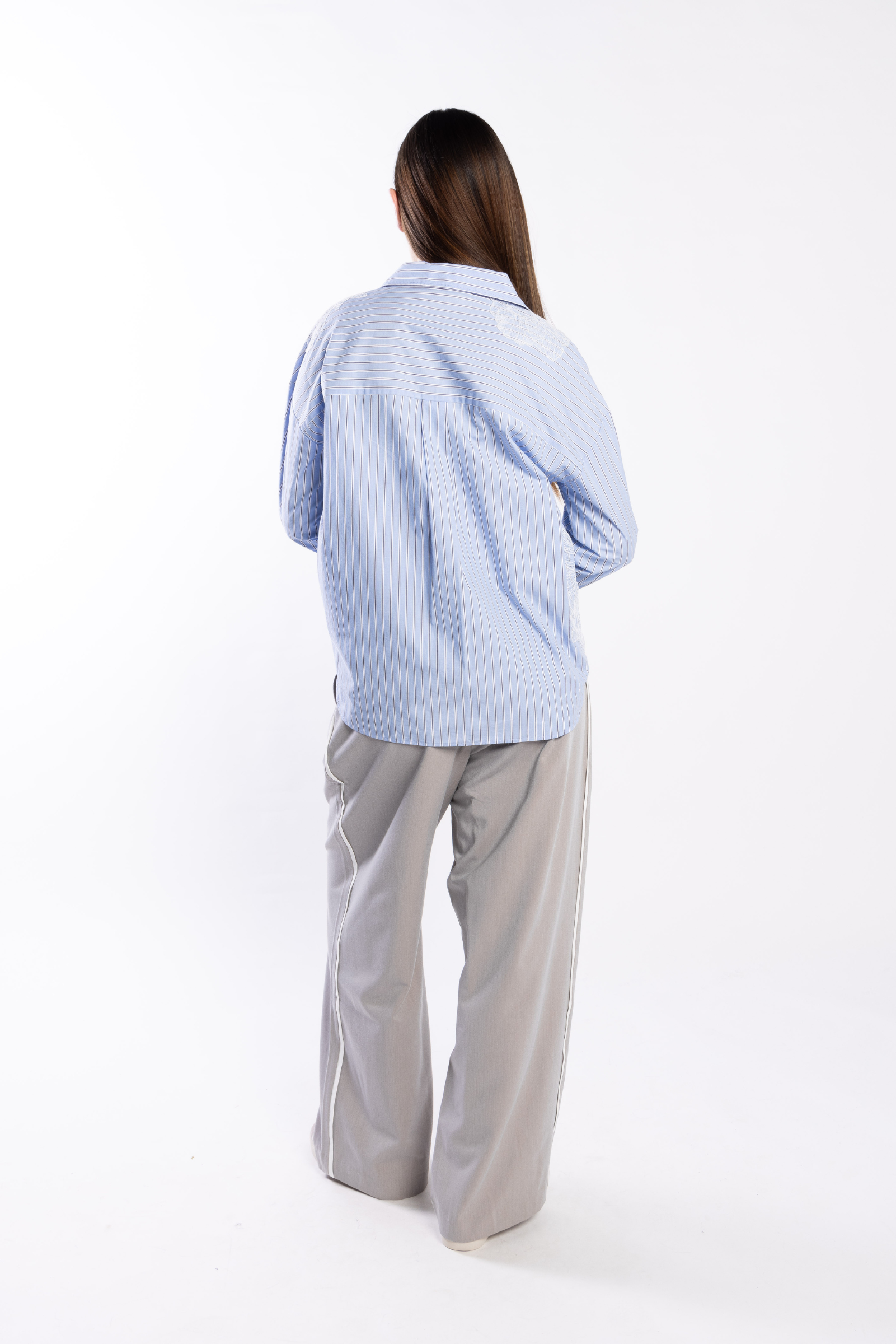 Marianne Shirt - Blue Stripe