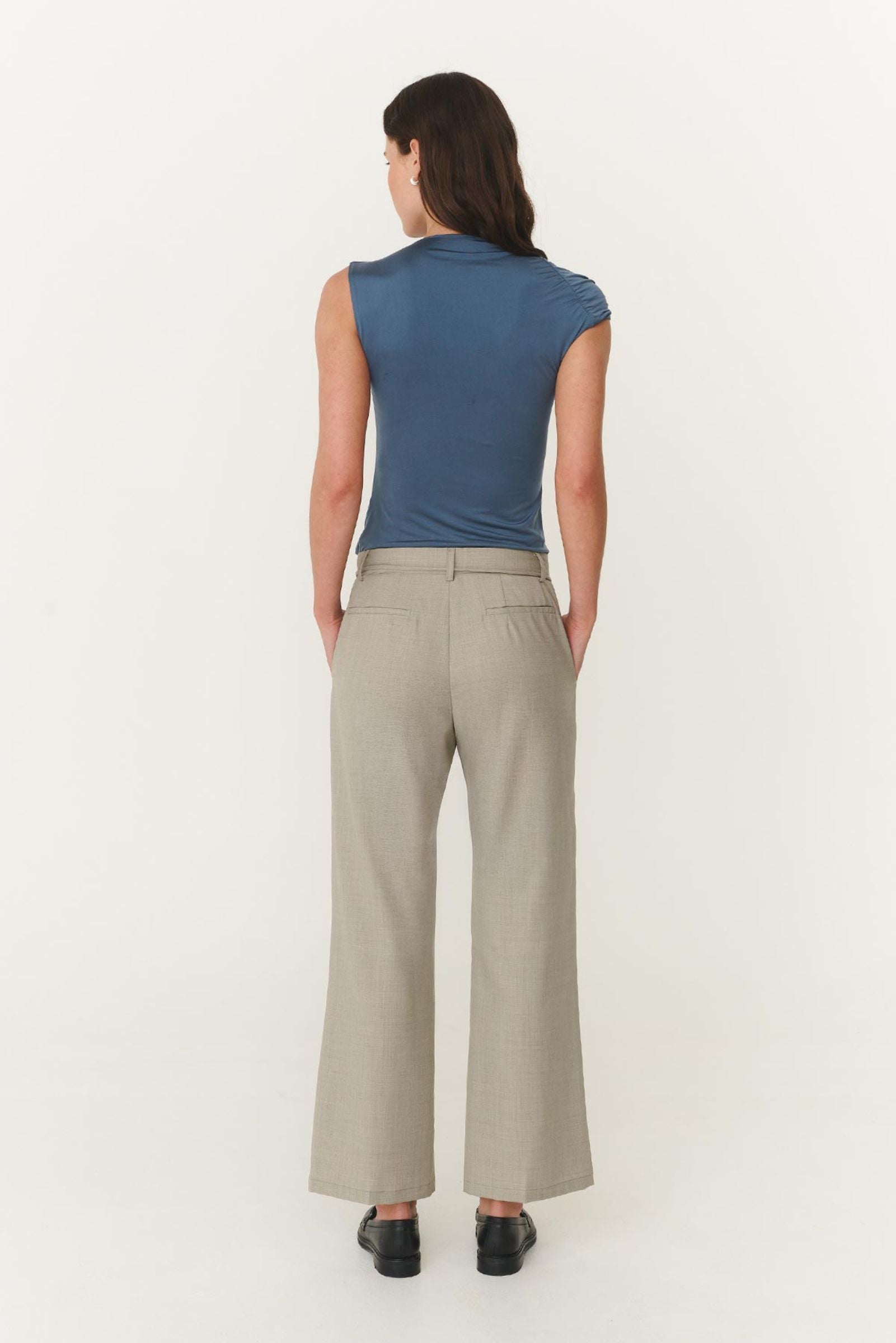 Marin Wool Suit Pants - Ash Grey