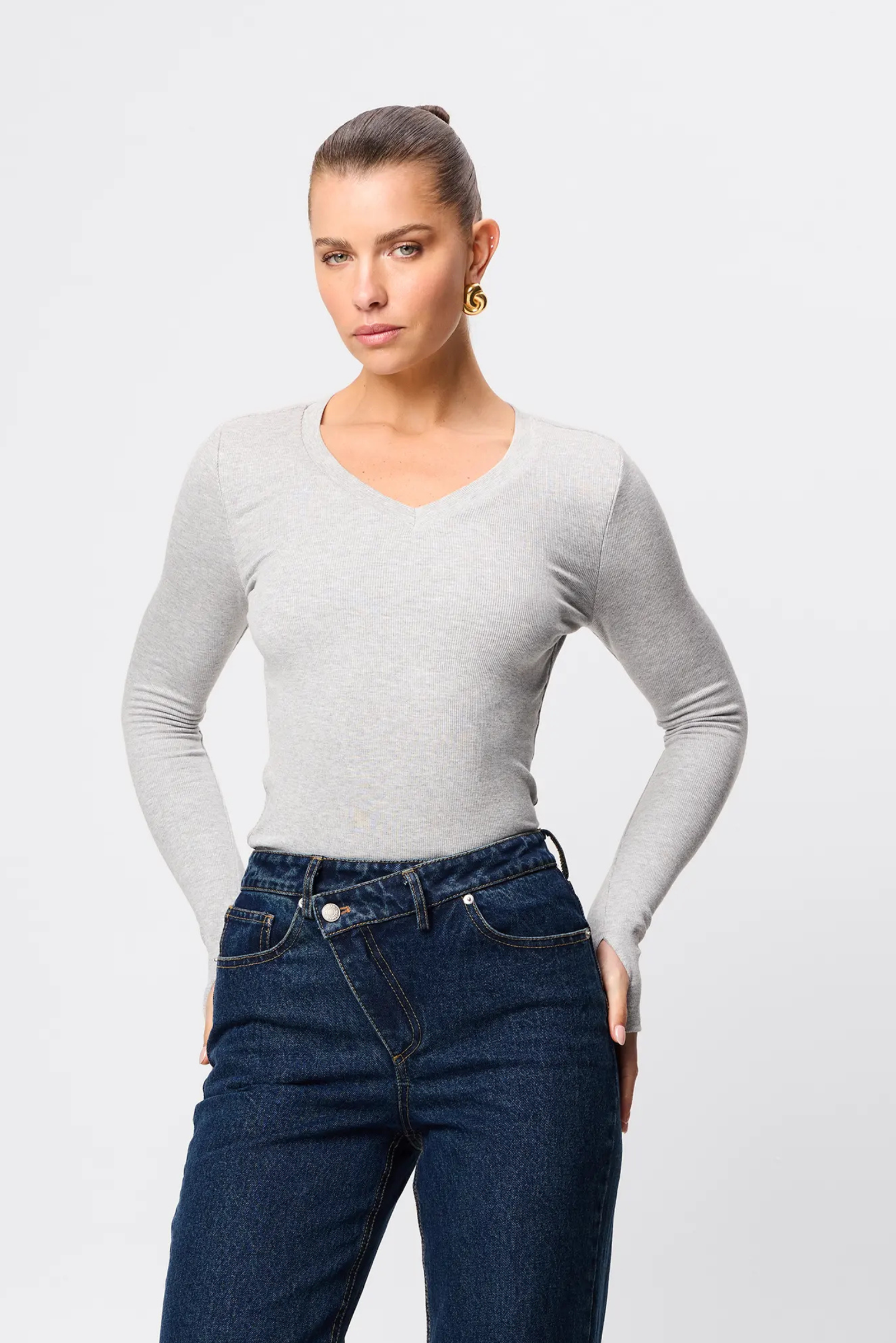 Sedona Top - Grey Marle