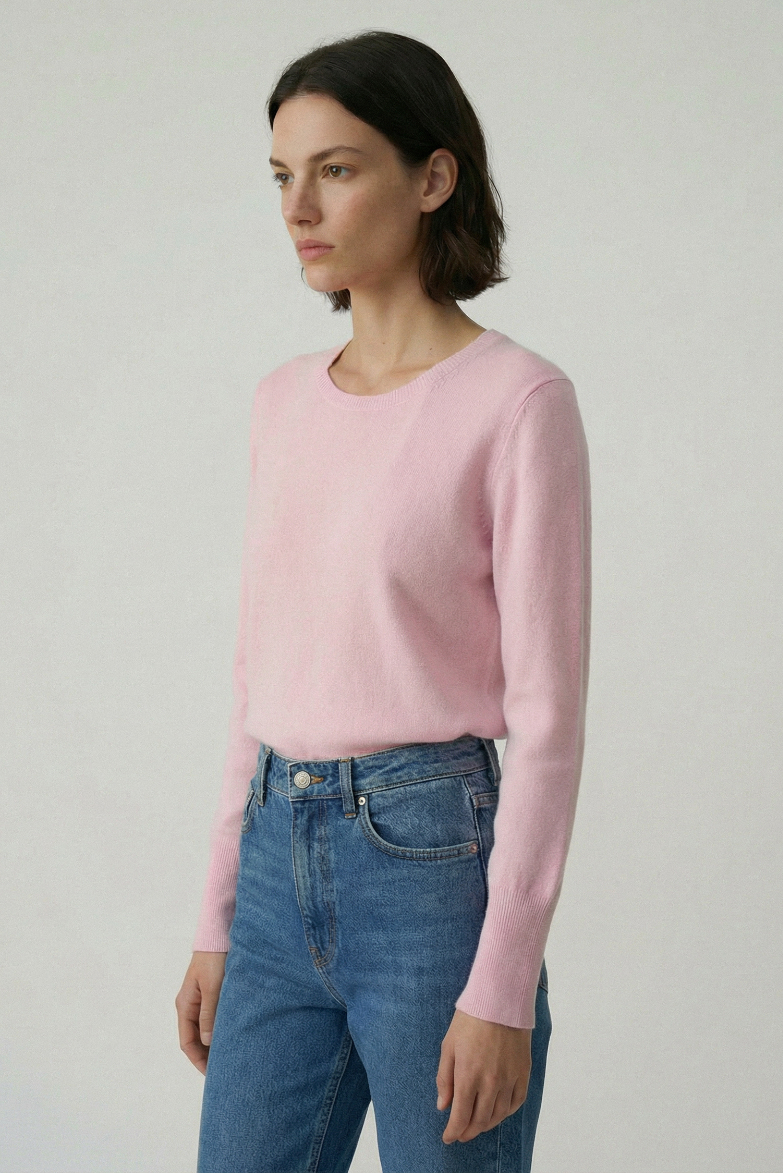 Cashmere Classic Crew 407 - Pearl Pink