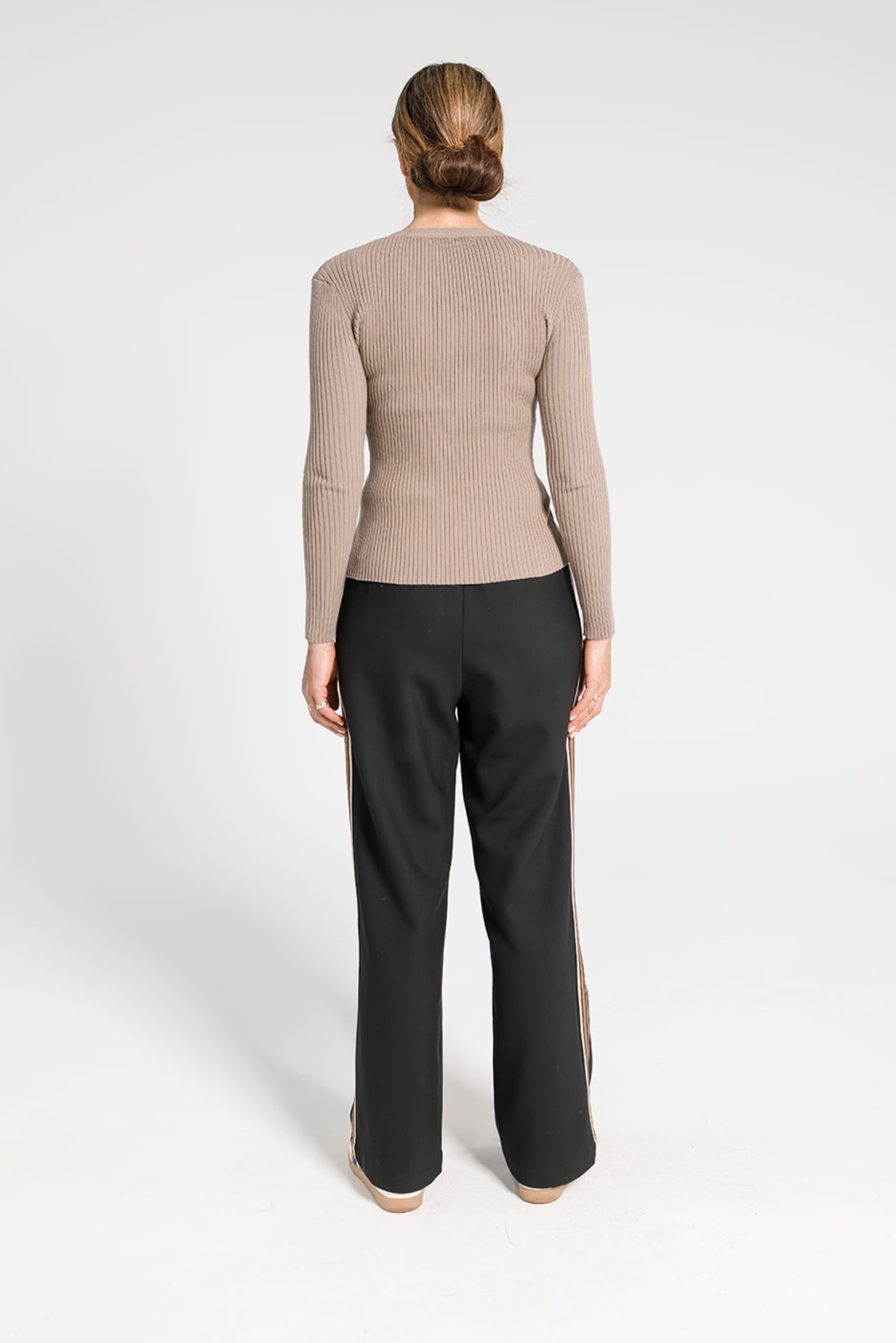 Ava Ribbed Top - Cappuccino