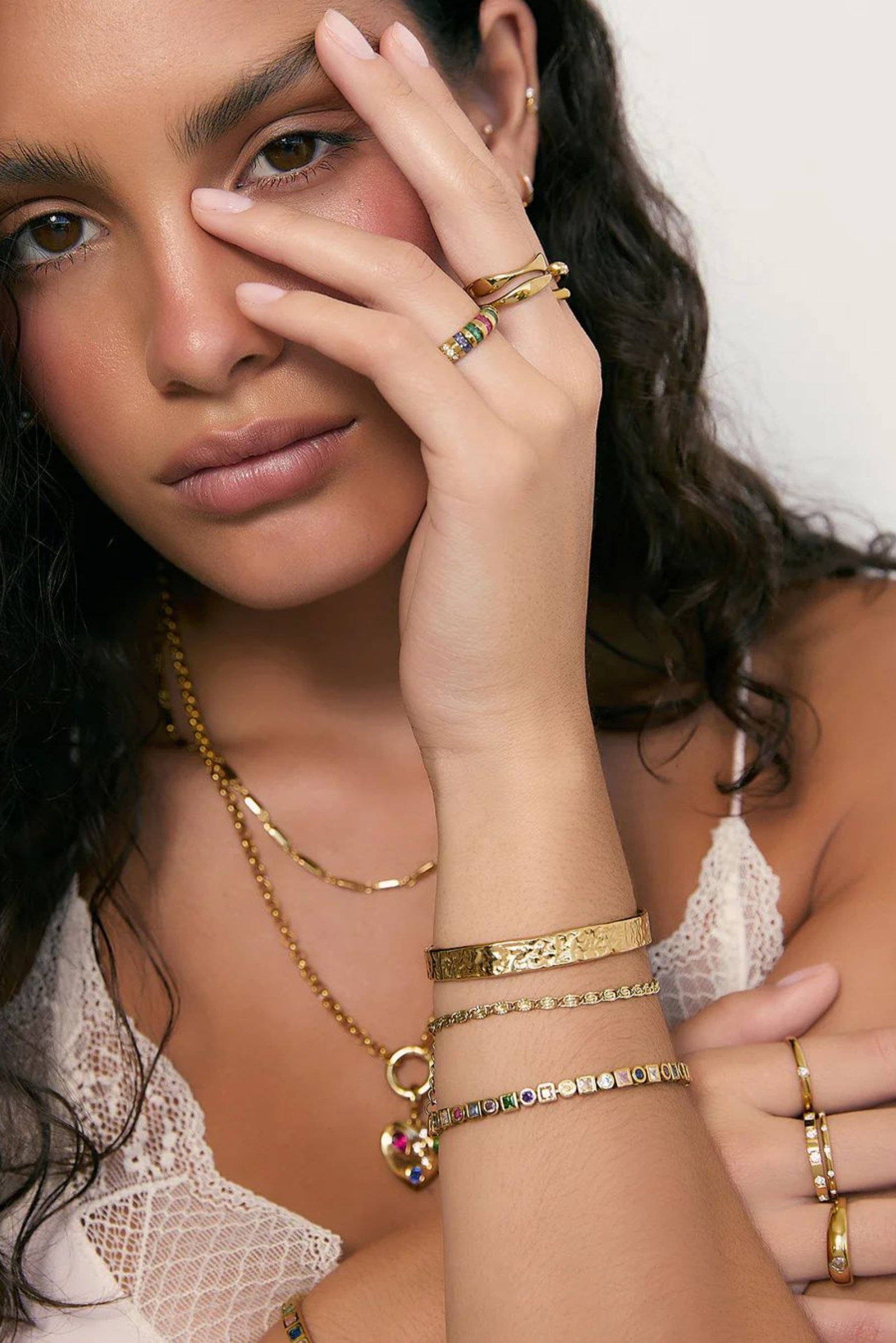 Olivia Cuff Bracelet - Gold