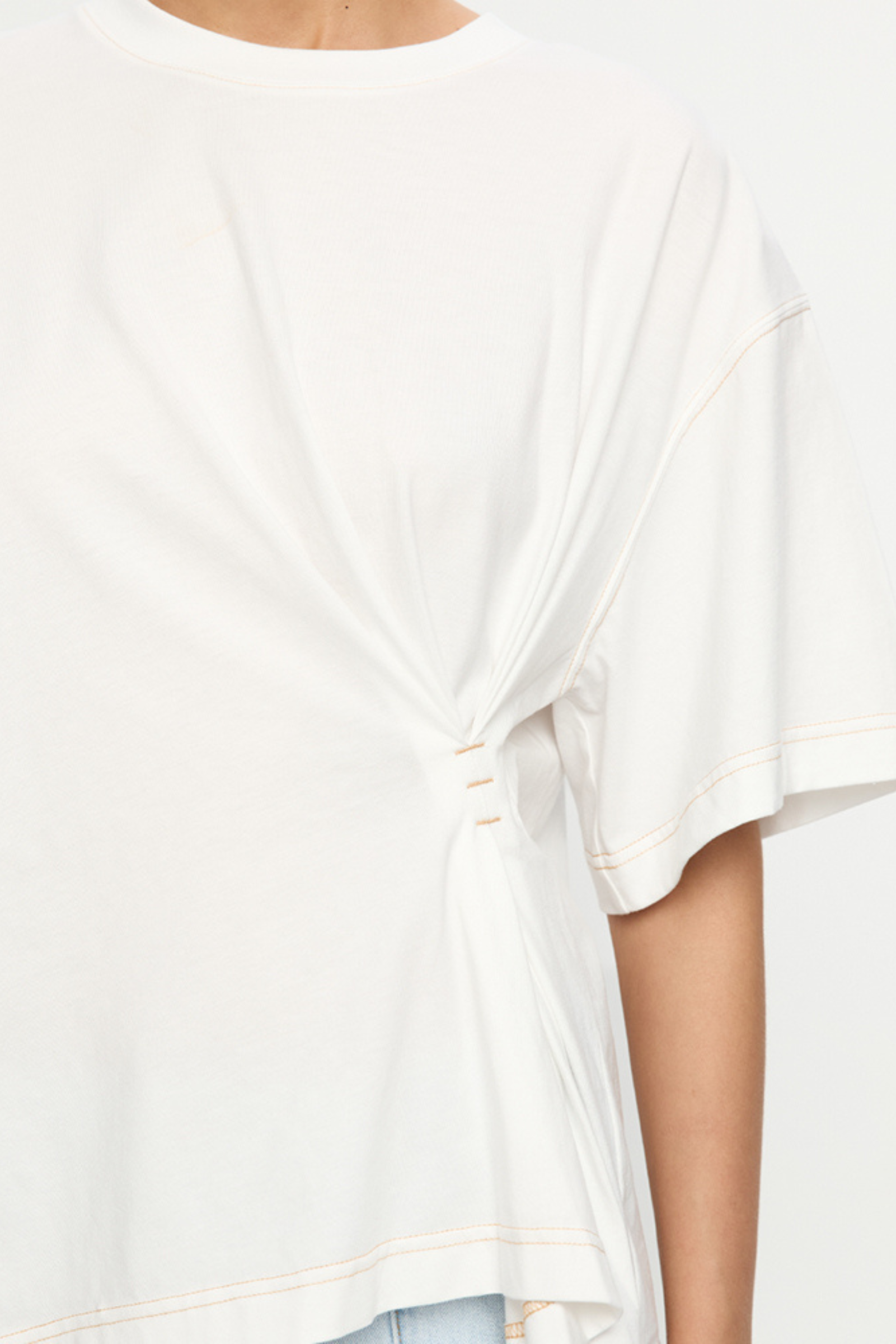 Vera Asymmetrical Tee - Ivory