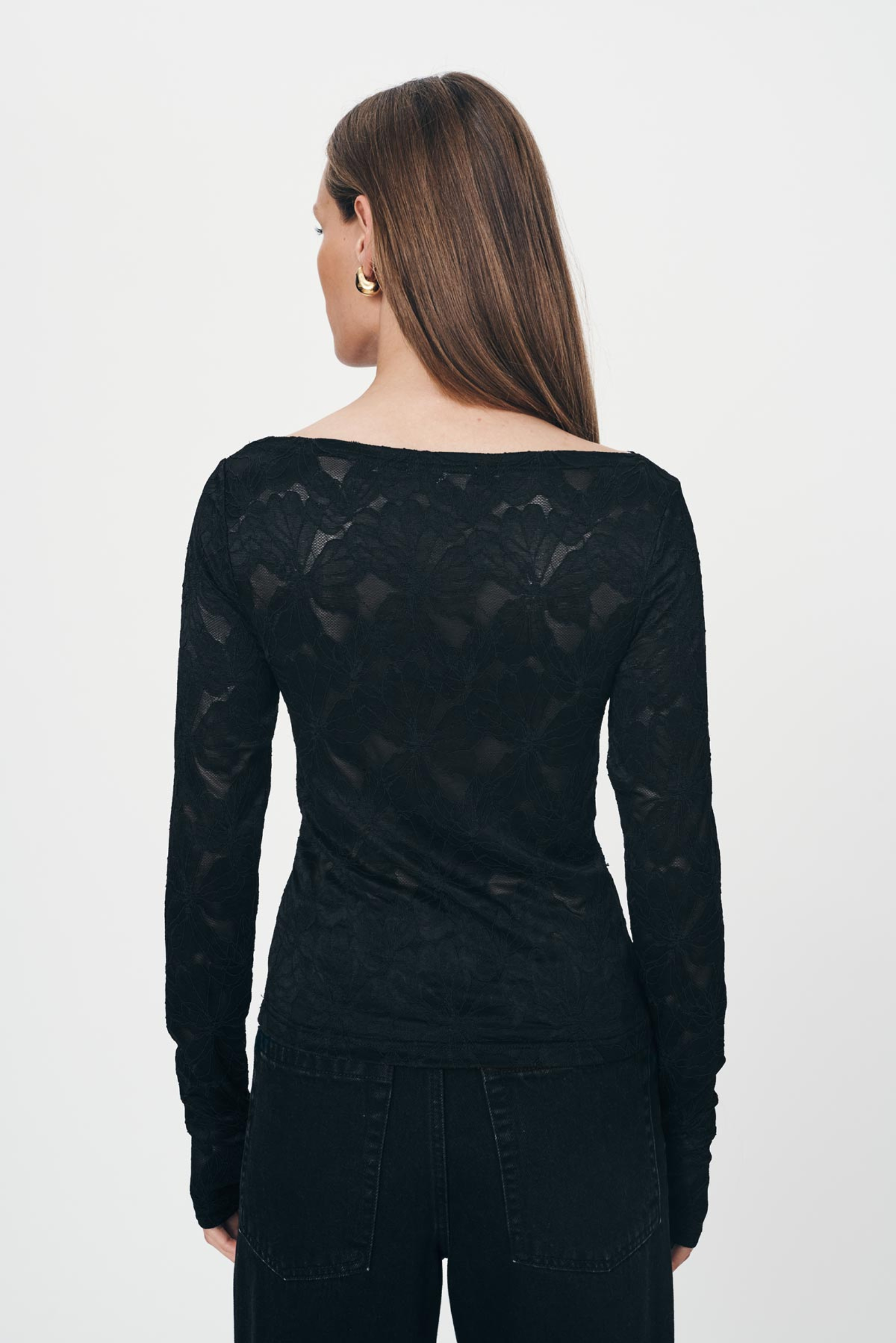 Samantha Lace Top - Black