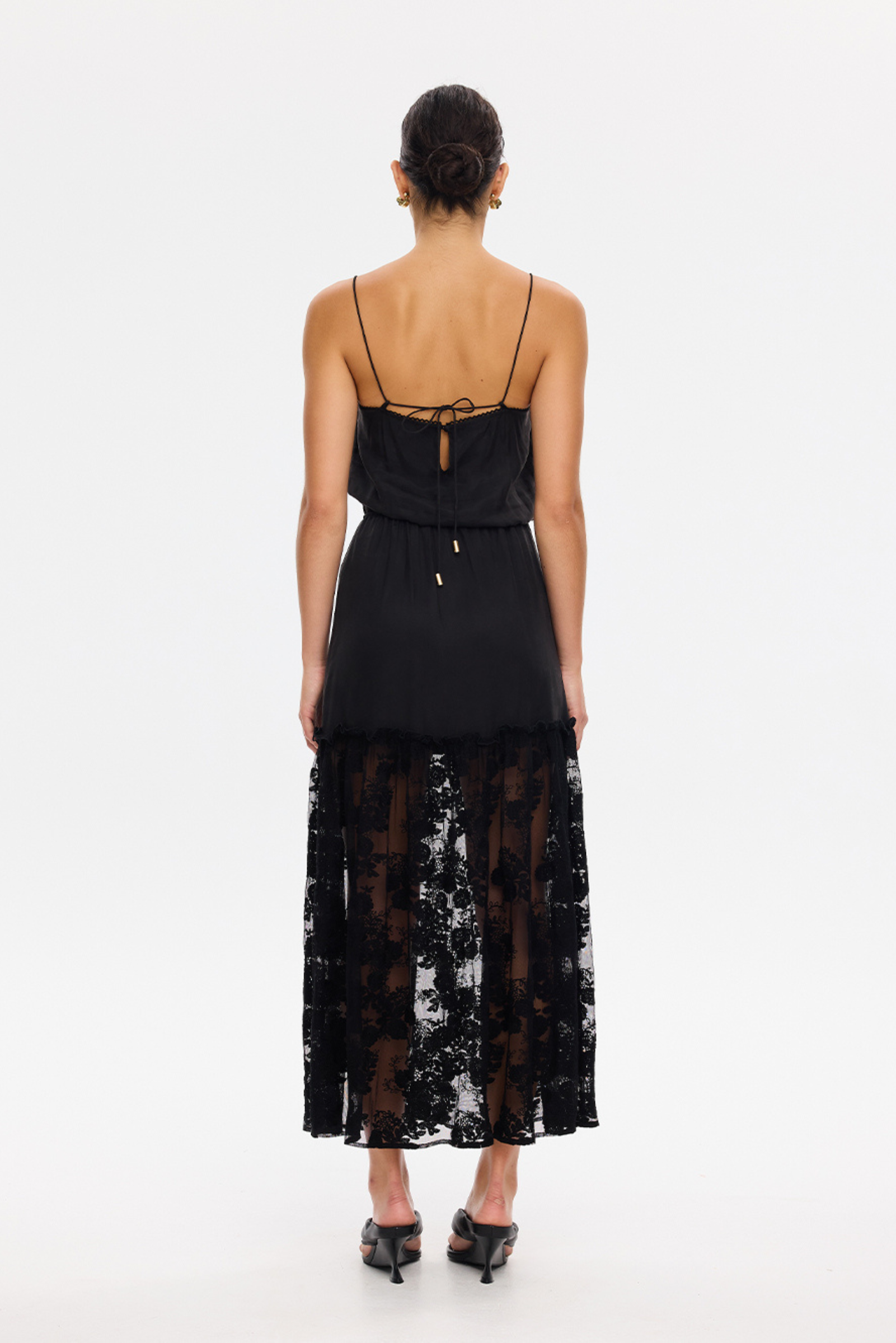 Blair Lace Maxi Dress - Black