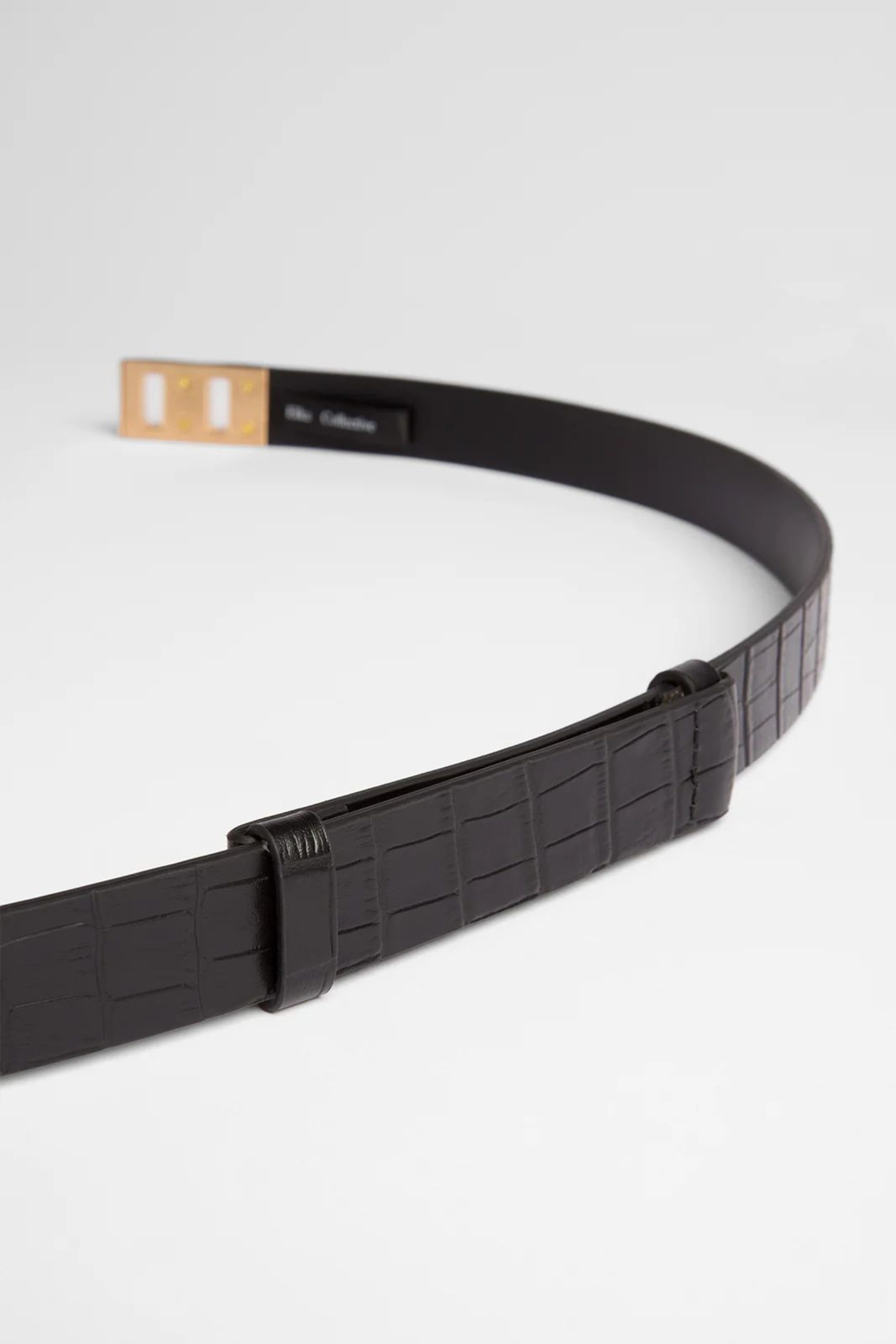 Paige Belt - Black Croc