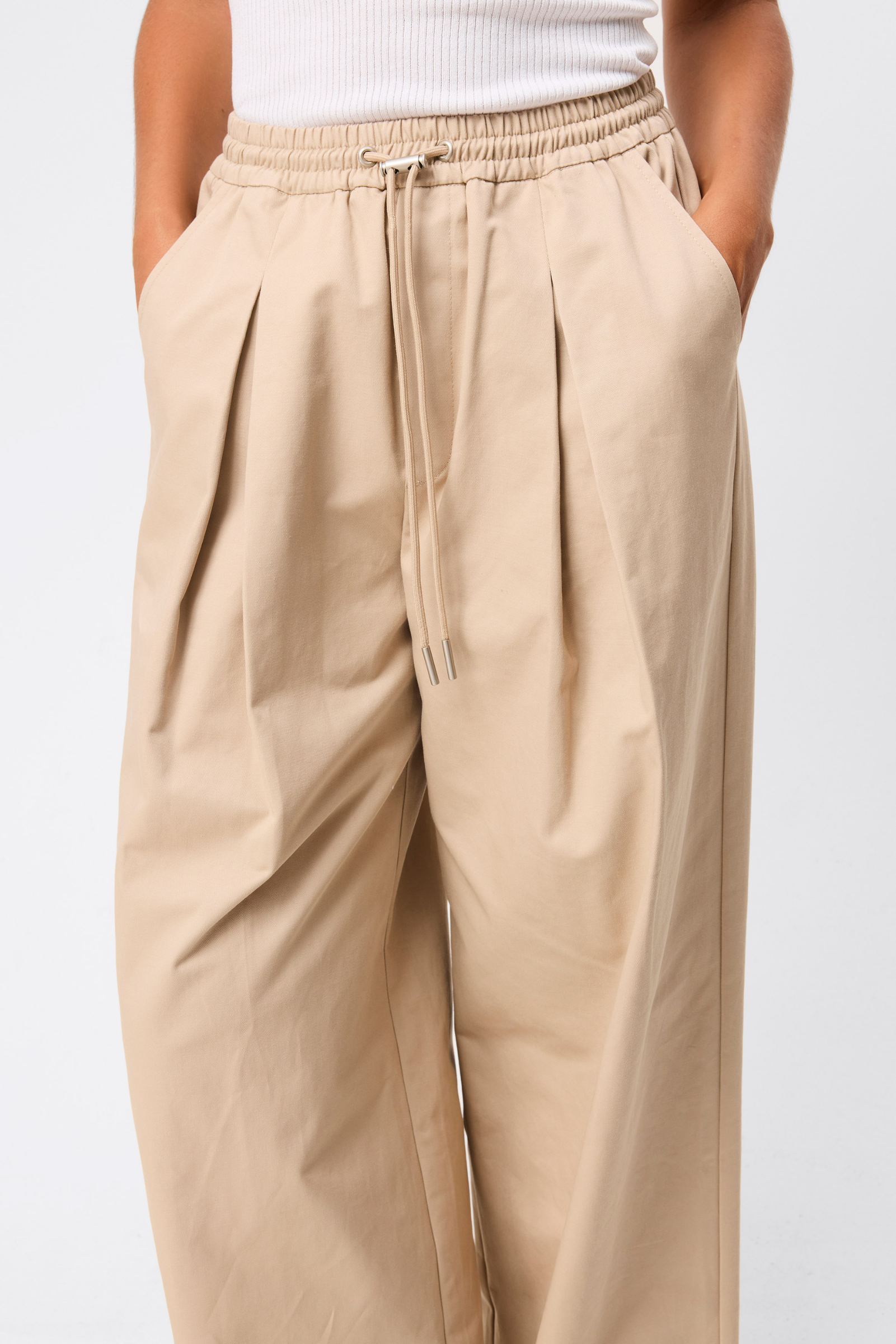 Tied Down Pants - Natural