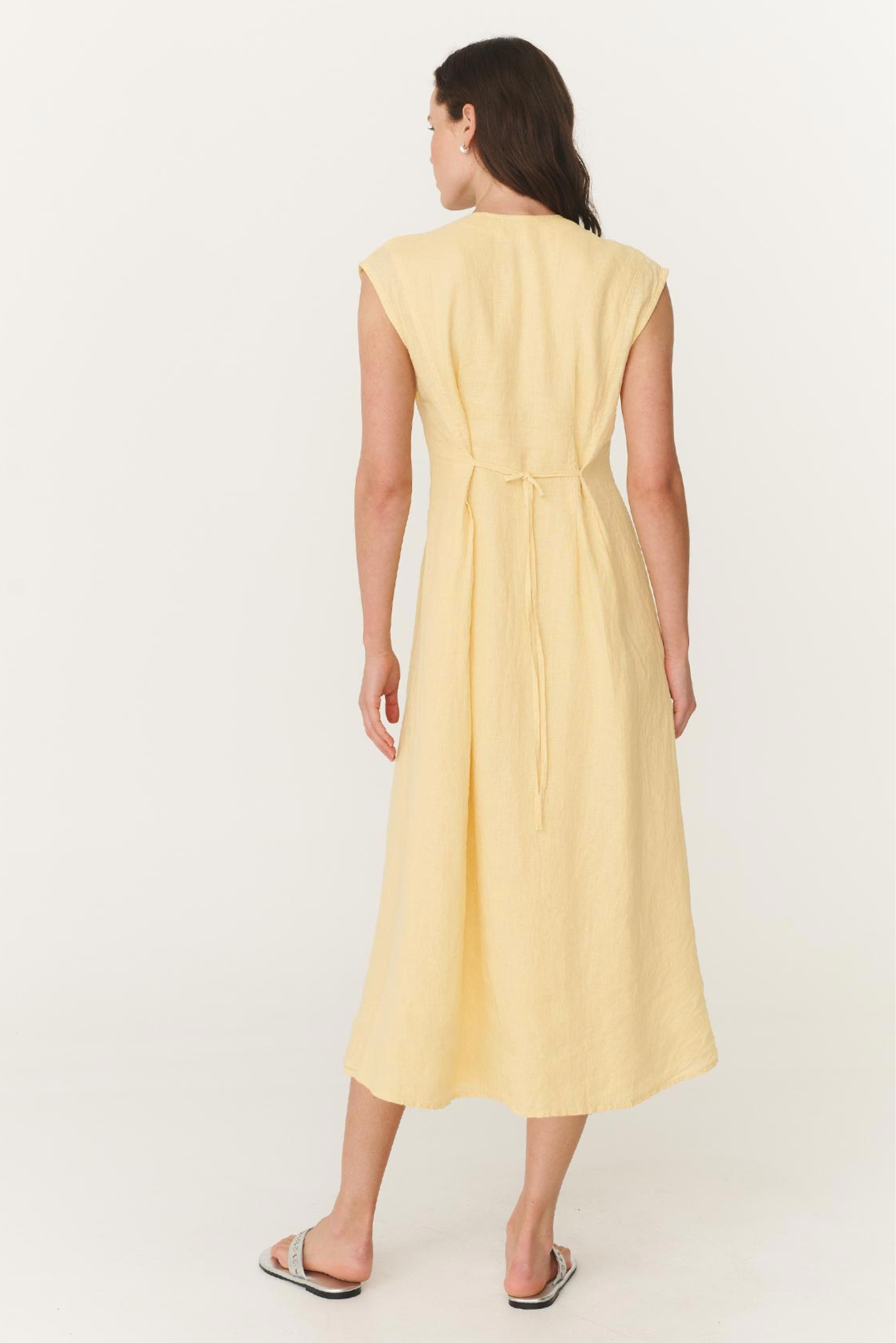 Mira Midi Dress - Lemon