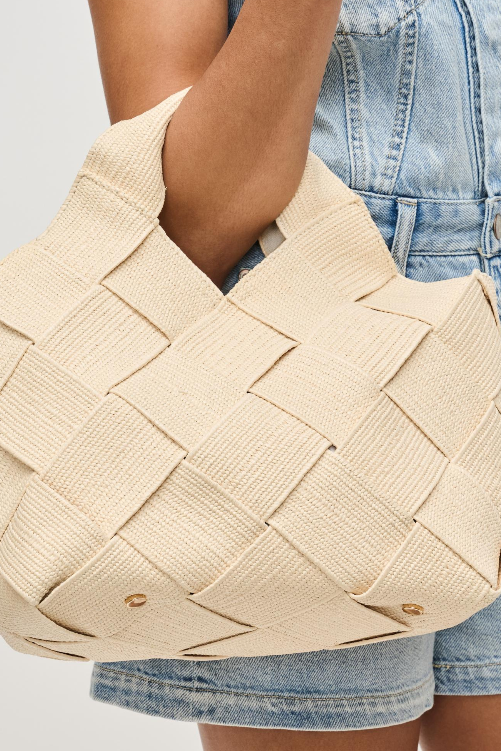 Resilience Woven Straw Bag - Cream