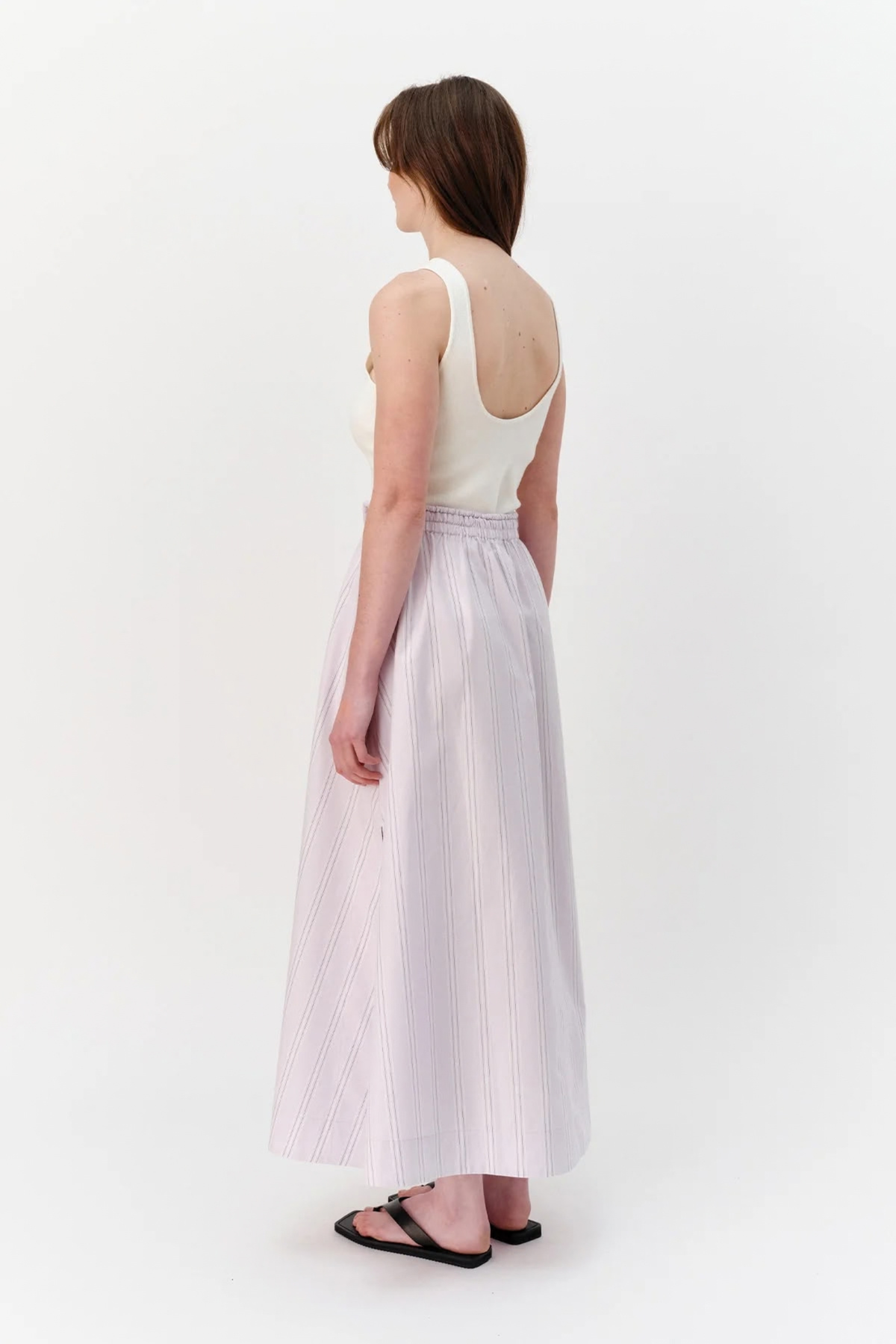 Lyle Skirt - Lavender Stripe
