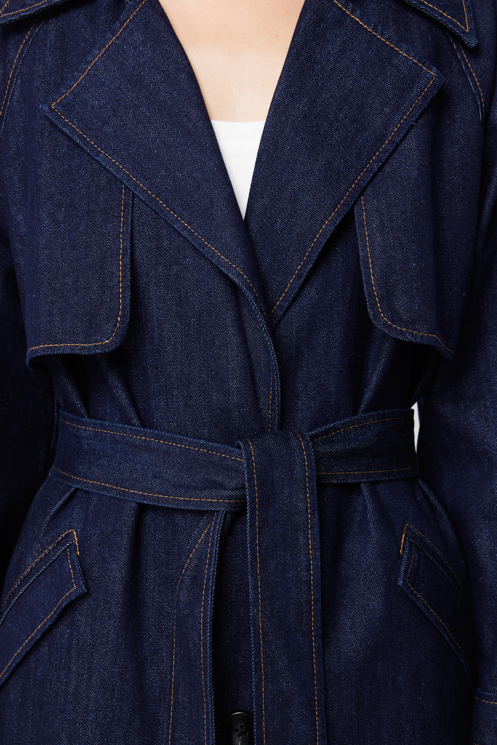 Bexley Trench Coat - Denim