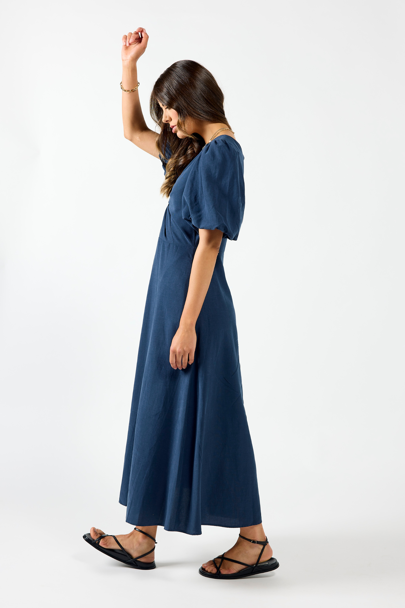 Halo Dress - Oxford Blue