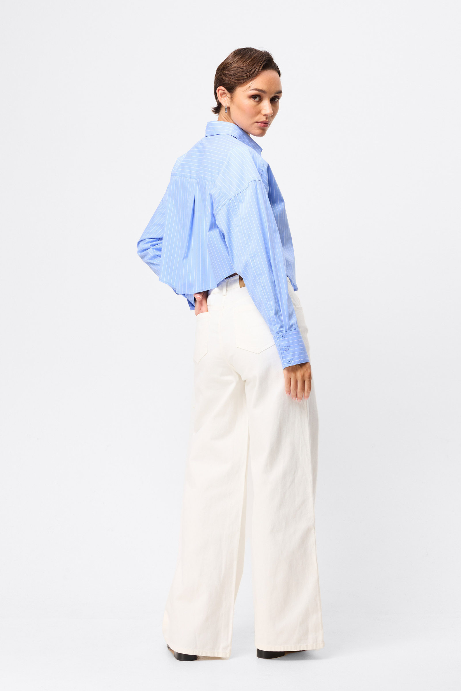 Repeat After Me Cropped Skirt - Blue
