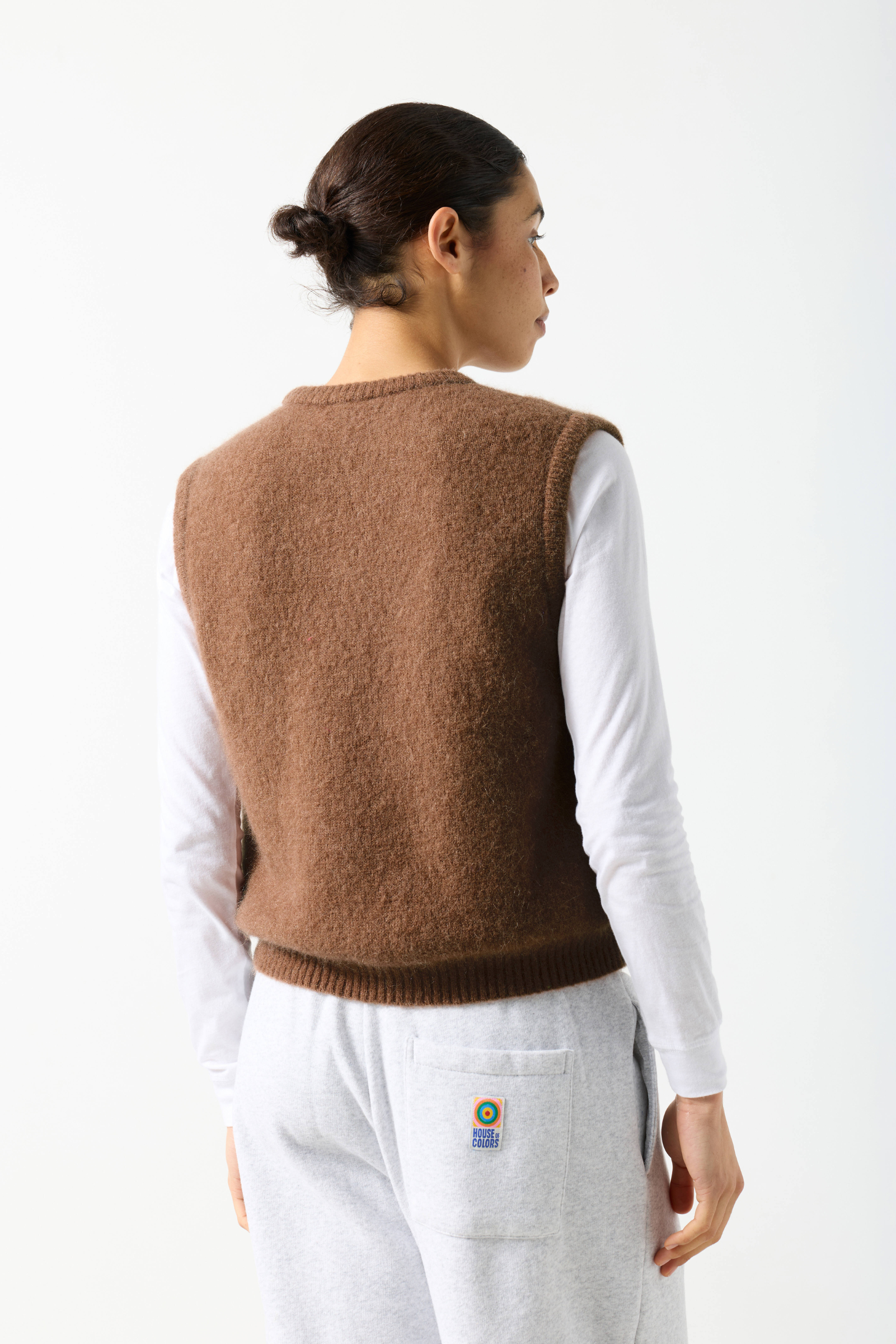 Vitow Sleeveless Jumper - Chocolate