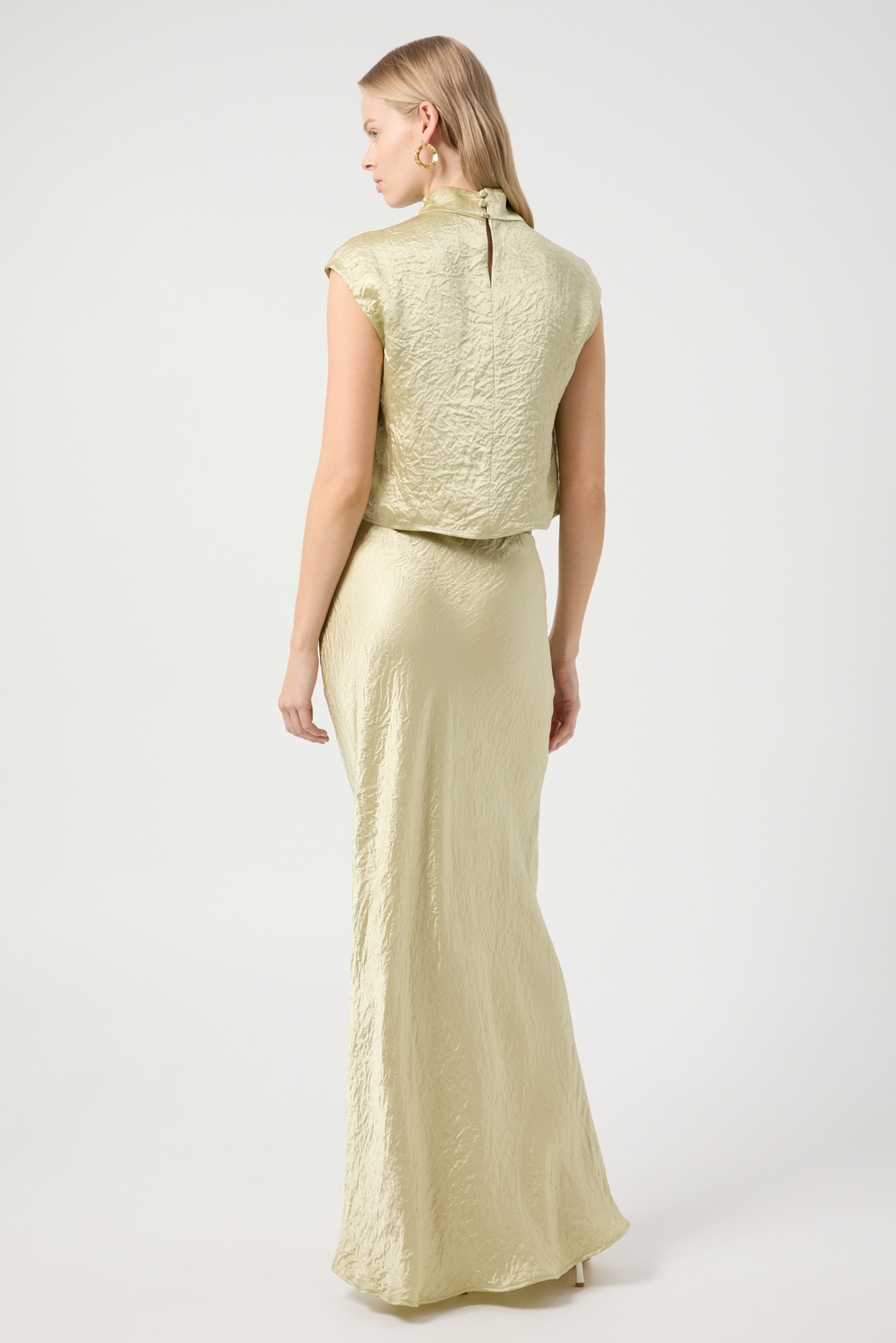 Crush Bias Maxi Skirt - Golden Apple