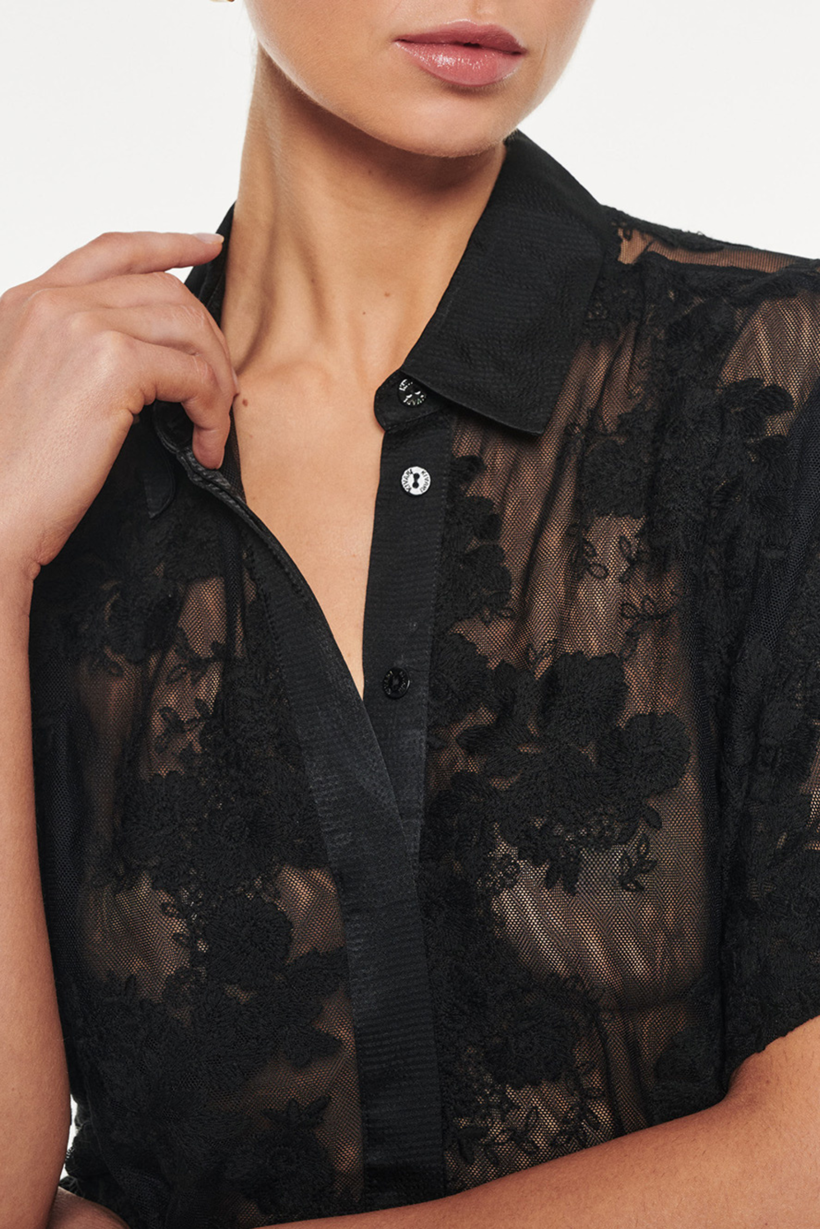 Jaxon Lace Shirt - Black