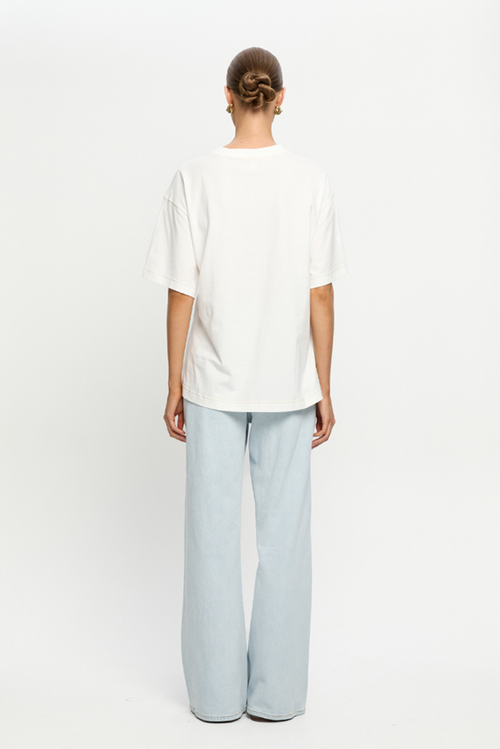 Vera Asymmetrical Tee - Ivory