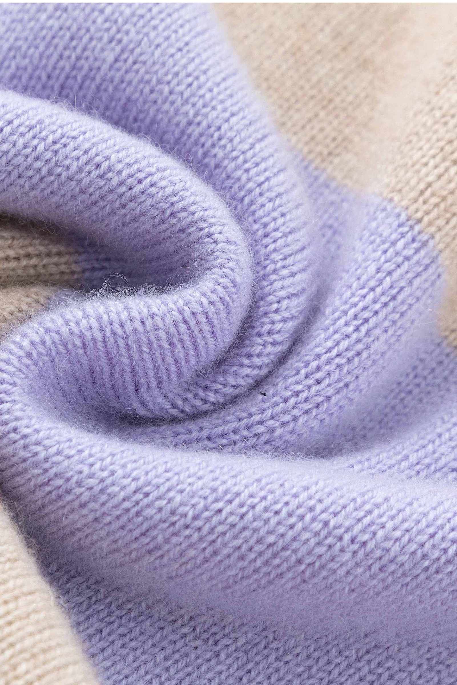 Cashmere Blend Striped Jumper N.06 - Champagne/Iris