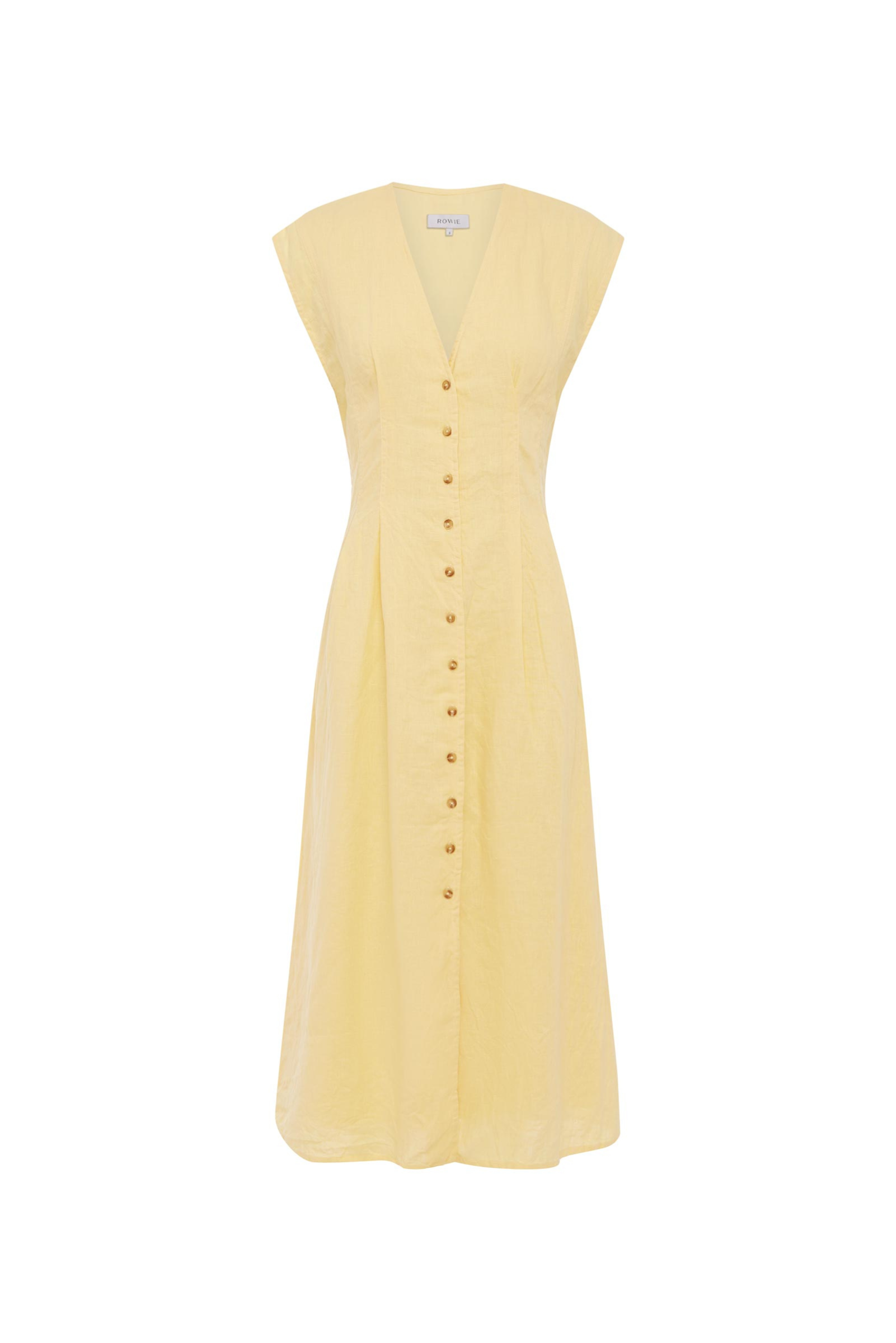 Mira Midi Dress - Lemon