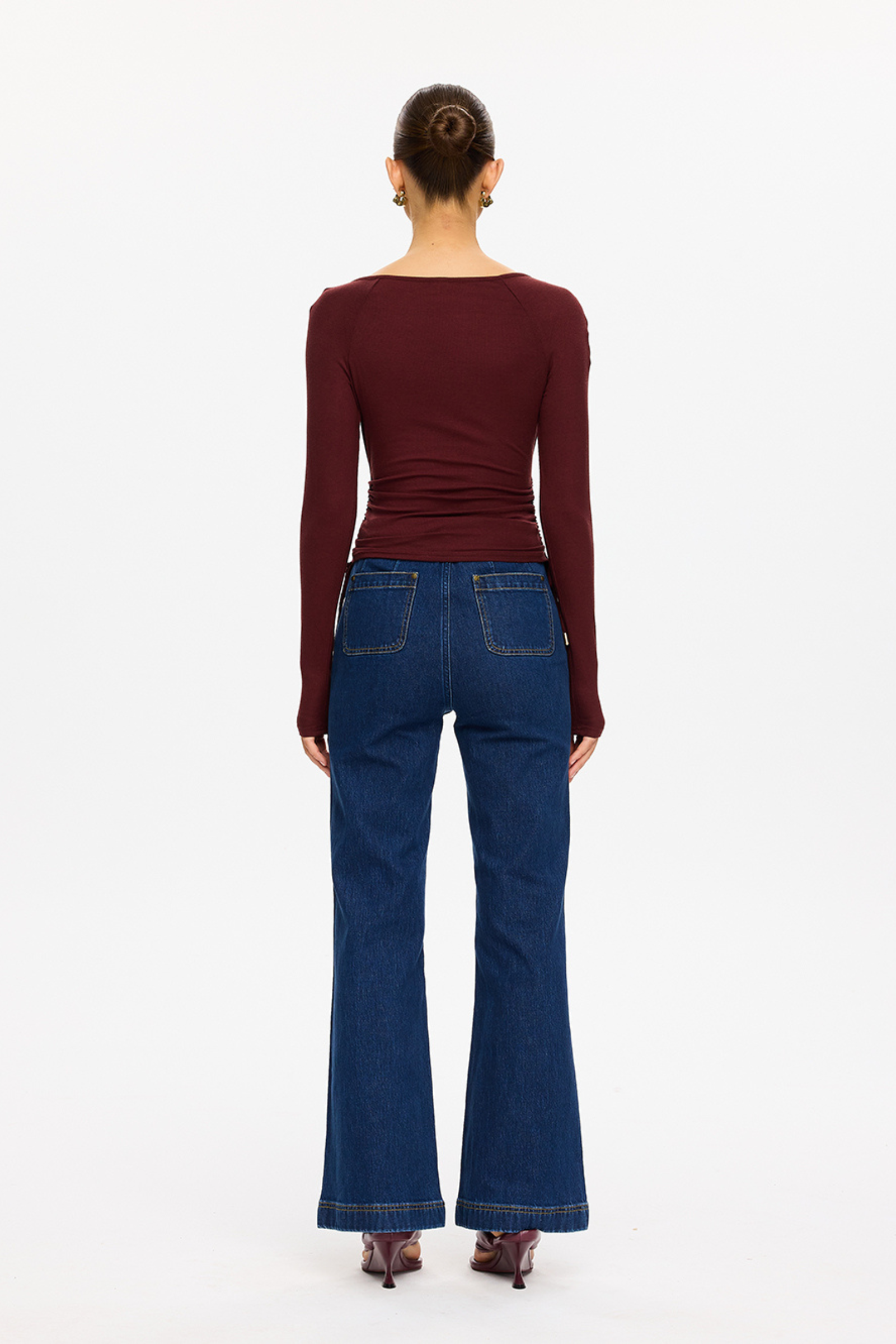 Demi Jersey Top - Deep Plum