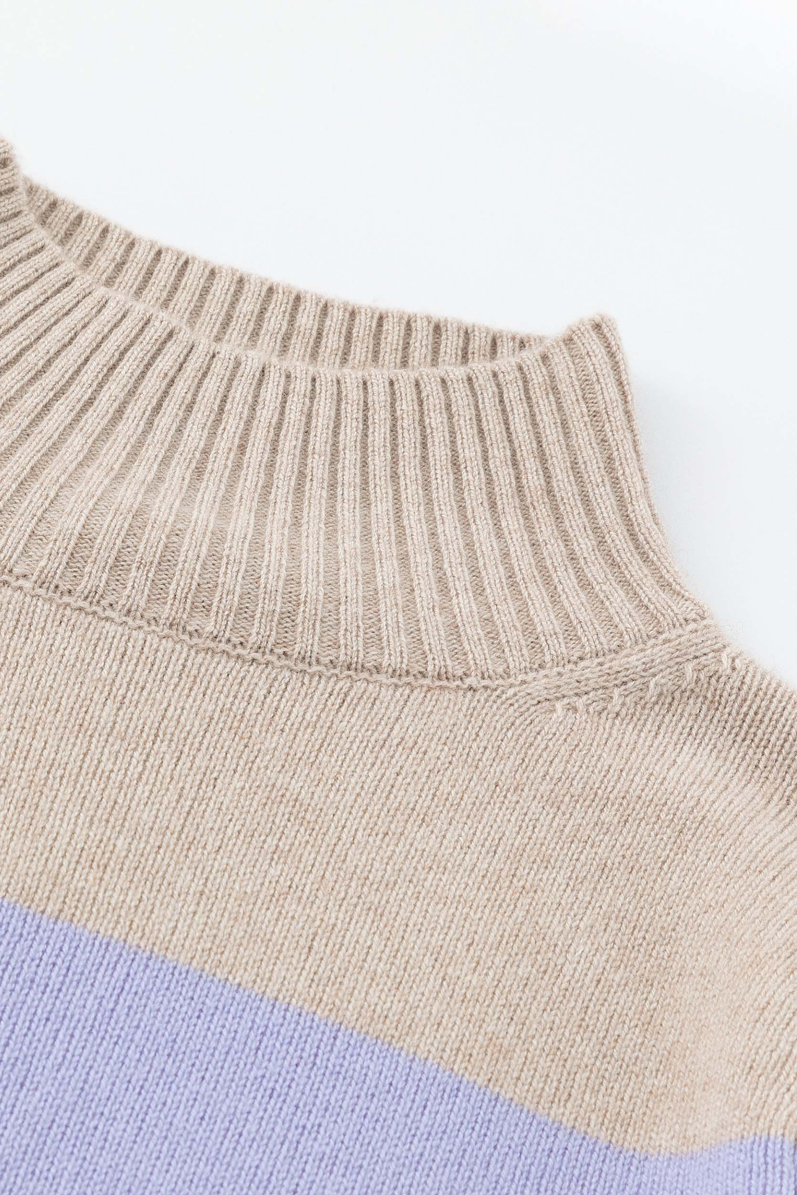 Cashmere Blend Striped Jumper N.06 - Champagne/Iris
