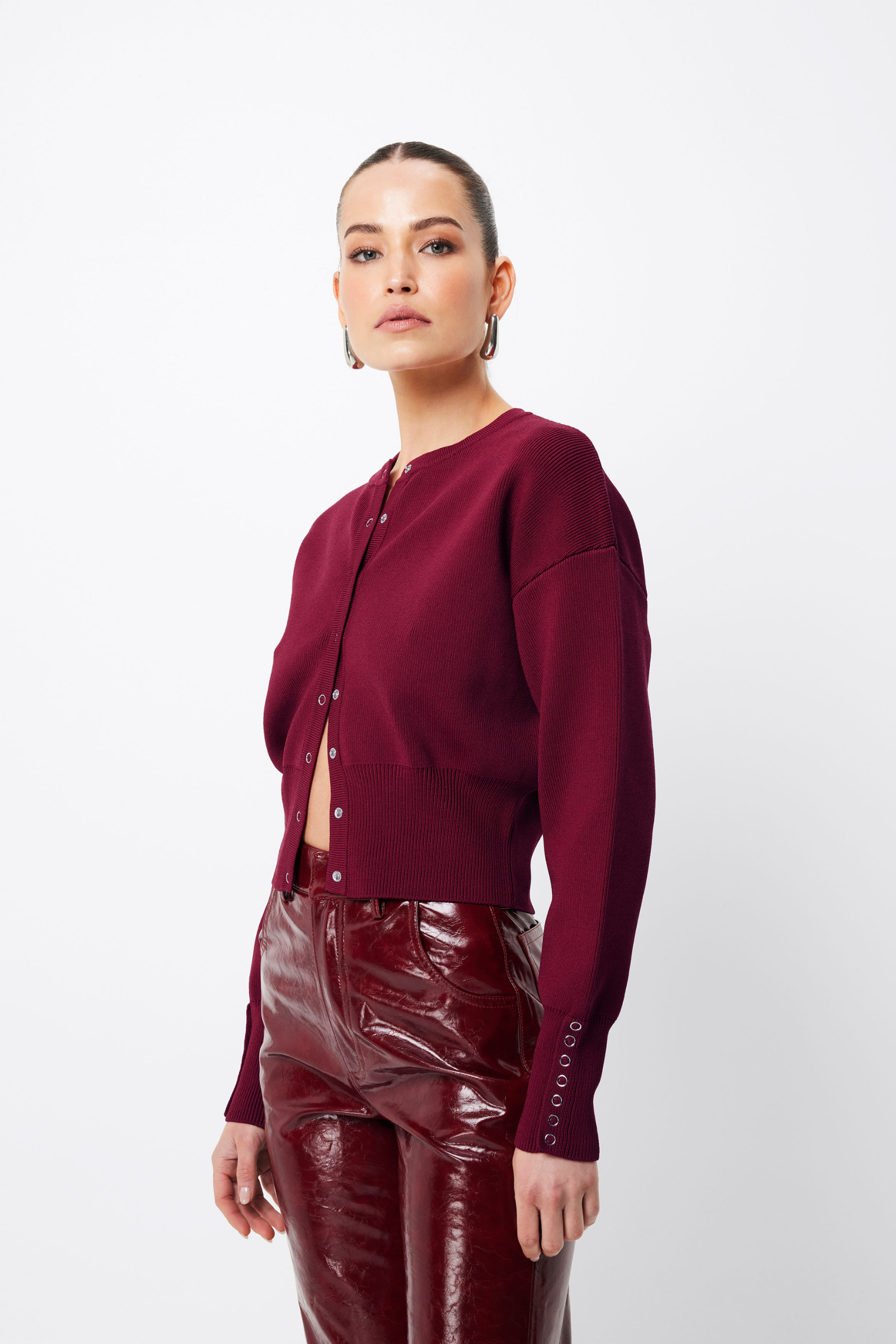 Manhattan Cardigan/Bomber - Crimson