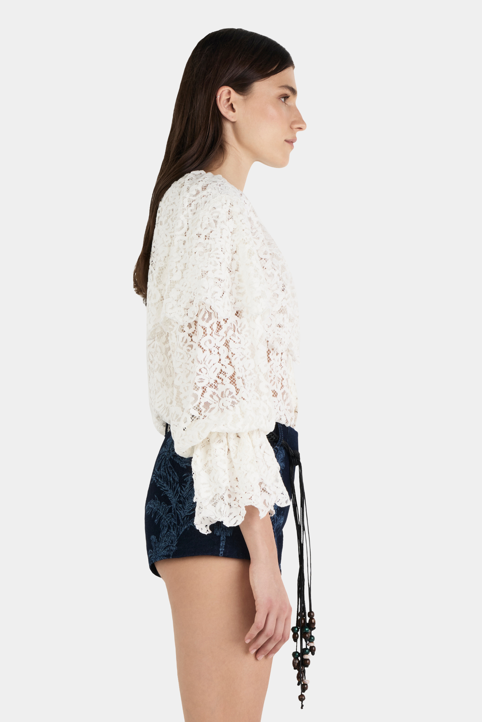 Aria Lace Blouse - Ivory