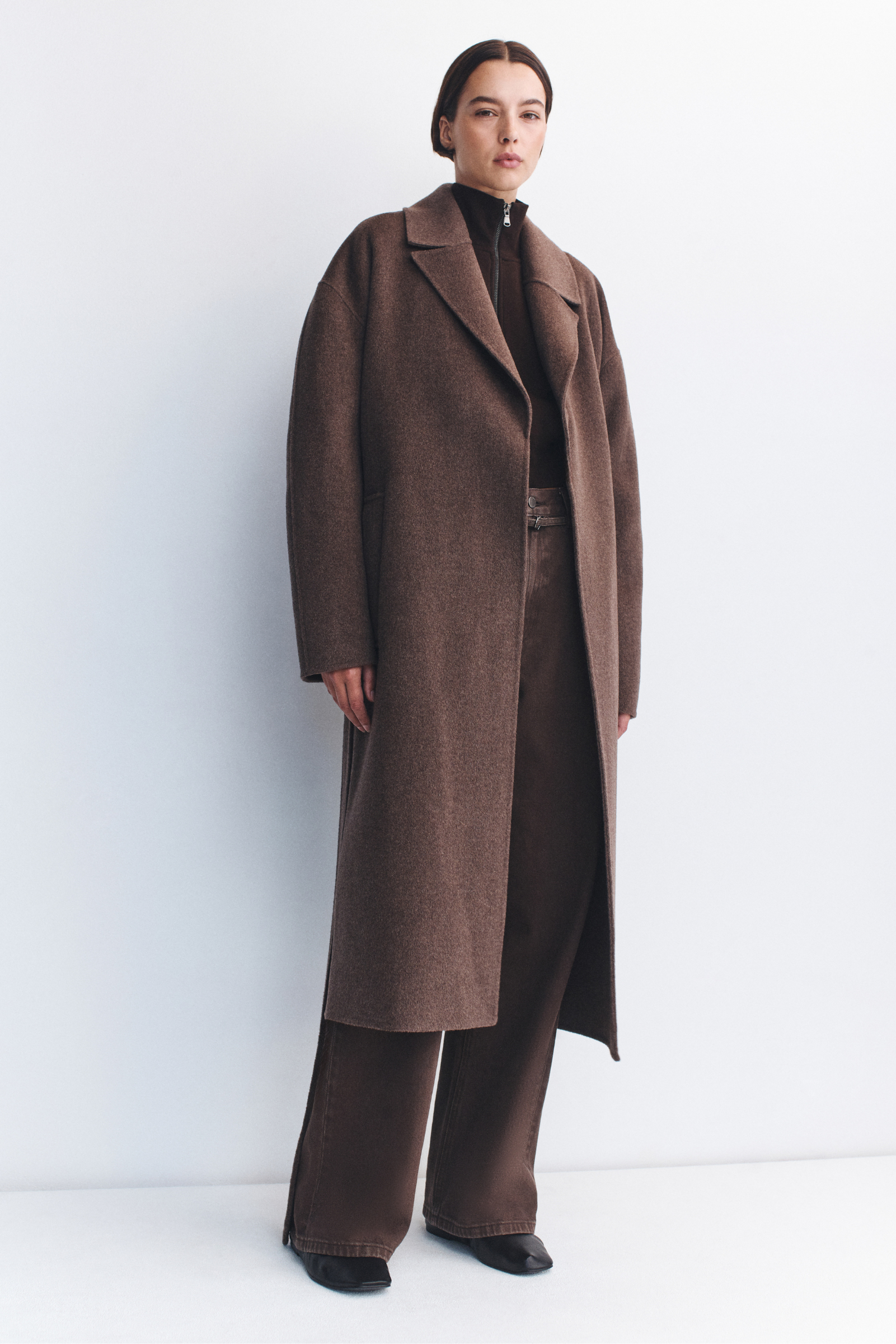 Ivy Wool Coat - Cocoa Marle