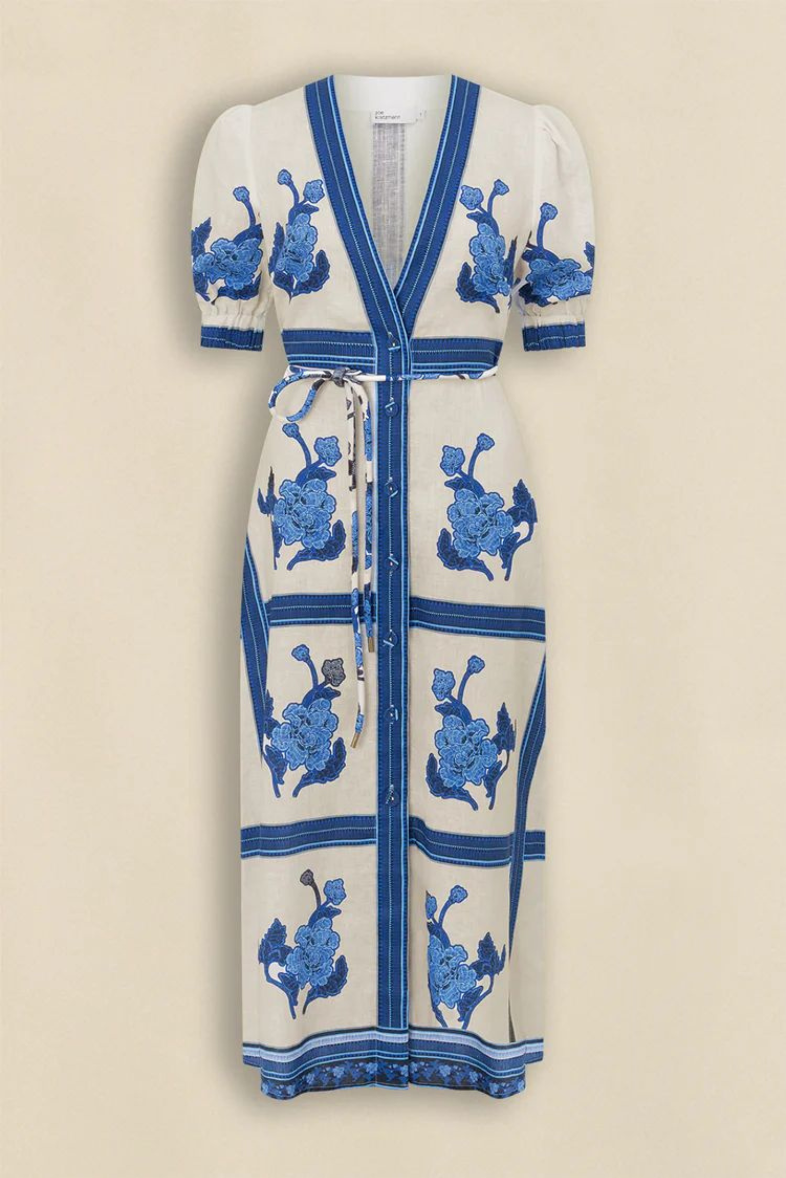 Portrait Dress - Azure Collage