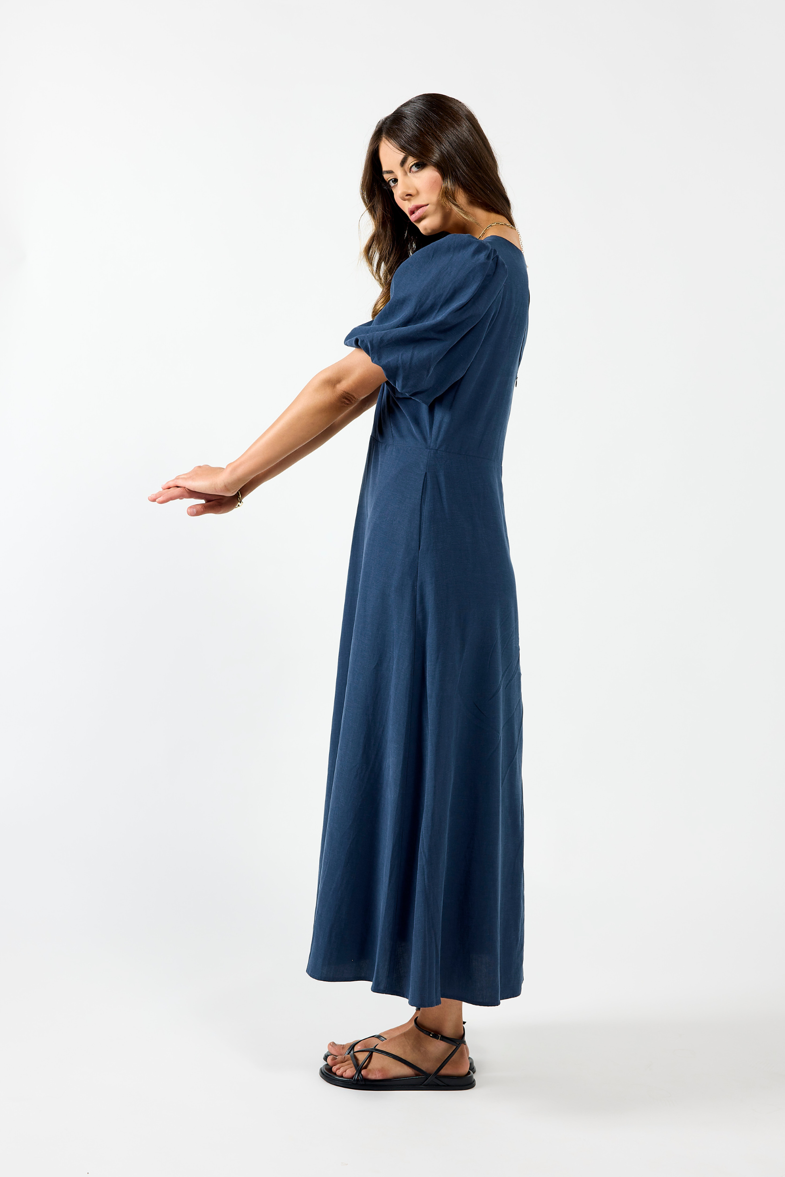 Halo Dress - Oxford Blue