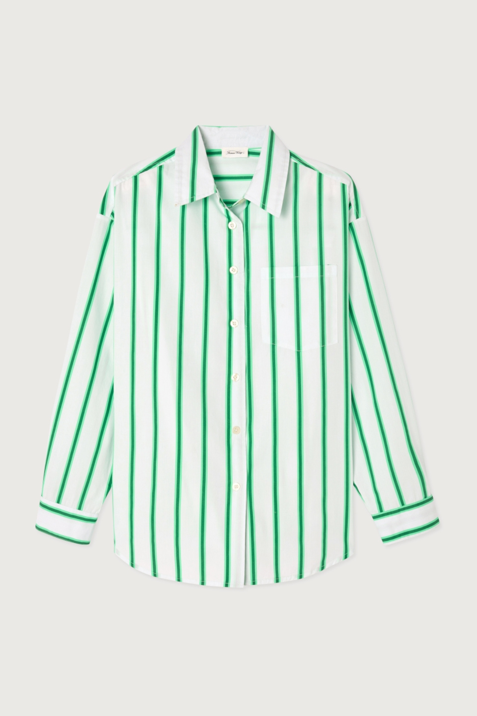 American Vintage Shirt - Neon Lagoon Stripes