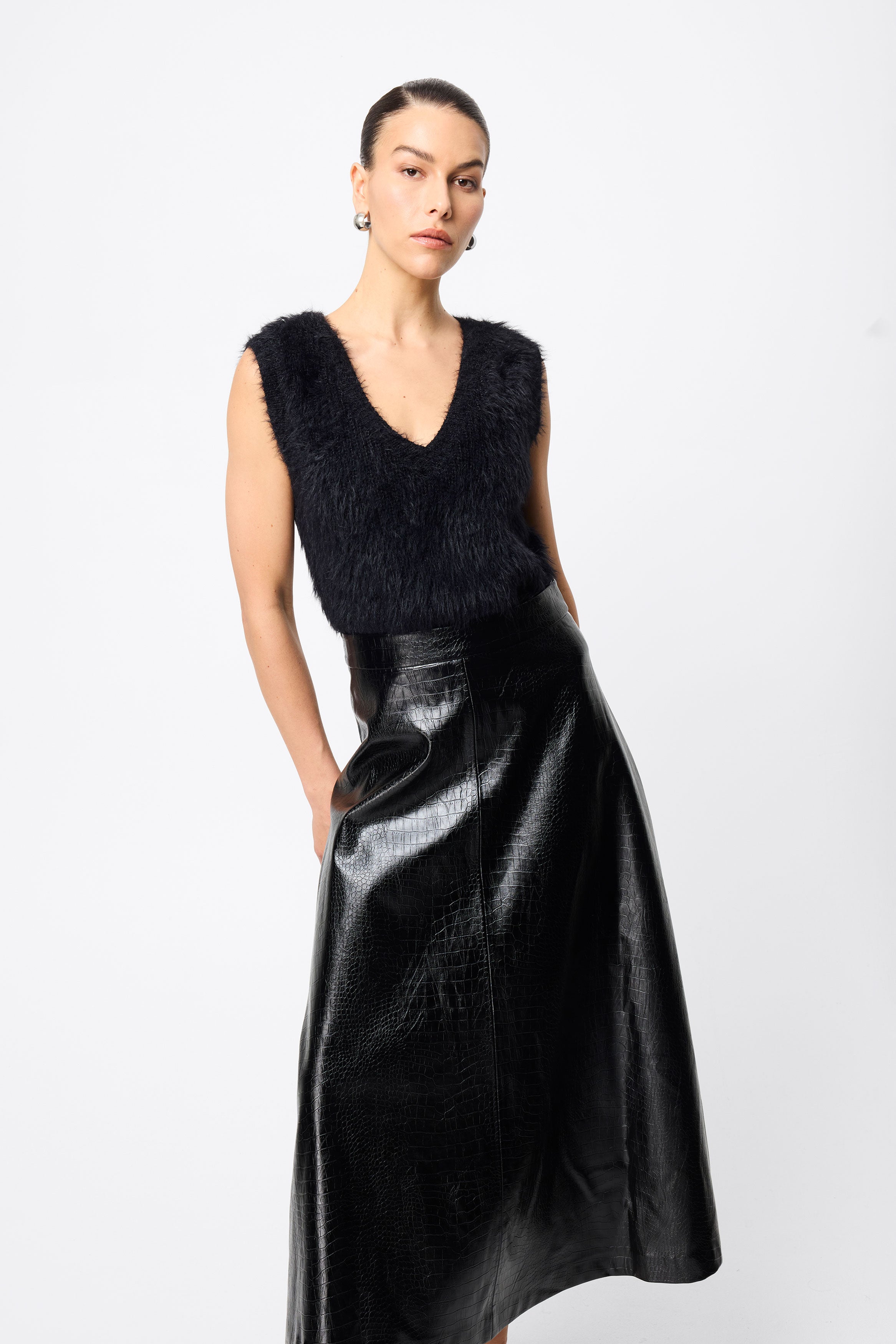 Salt Water Maxi Skirt - Black