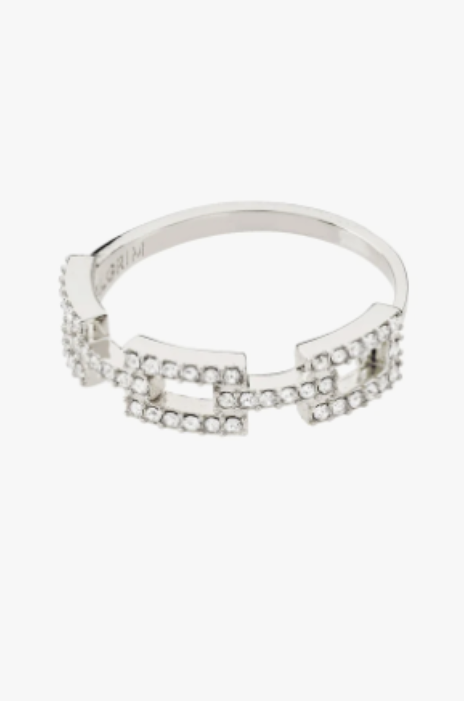 Coby Recycled Crystal Ring  - Silver Plated