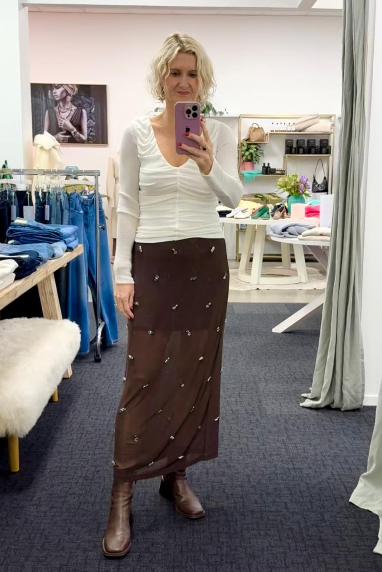 Elara Skirt - Chocolate