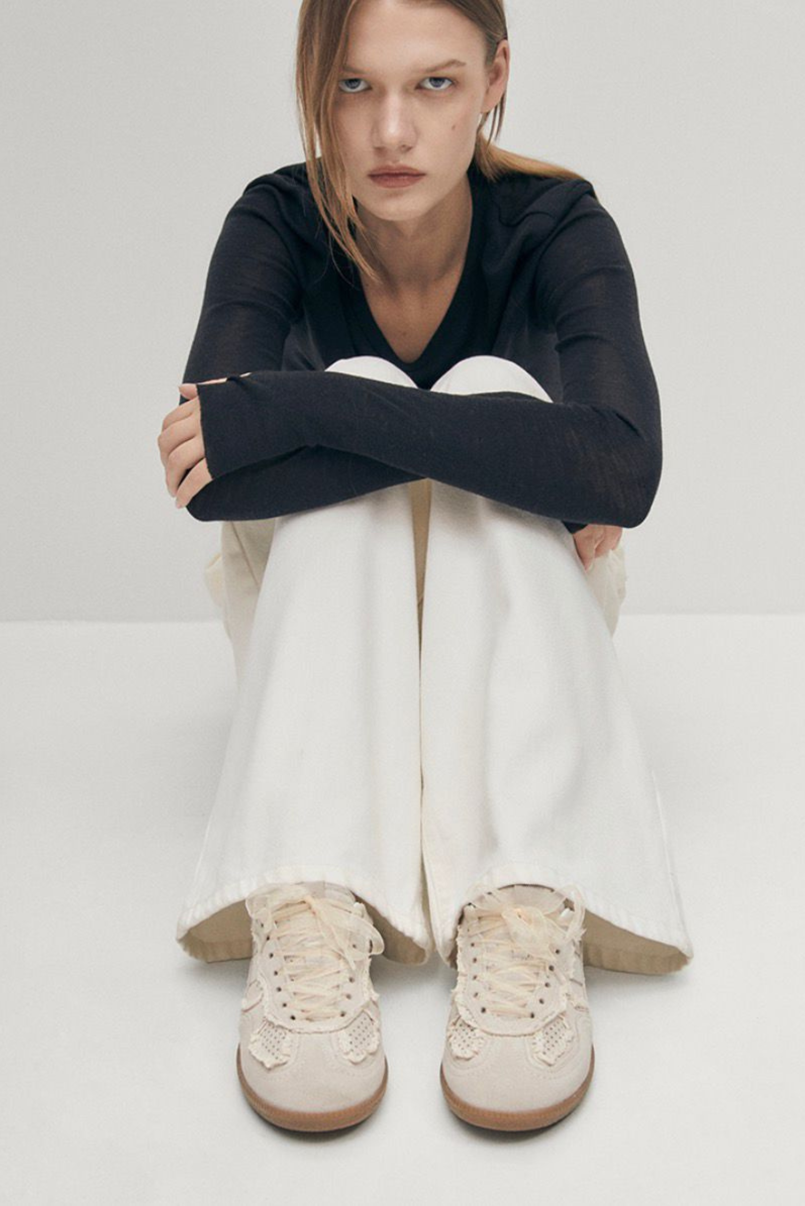 Tb.490 Rife Leather Sneakers - Crochet Cream