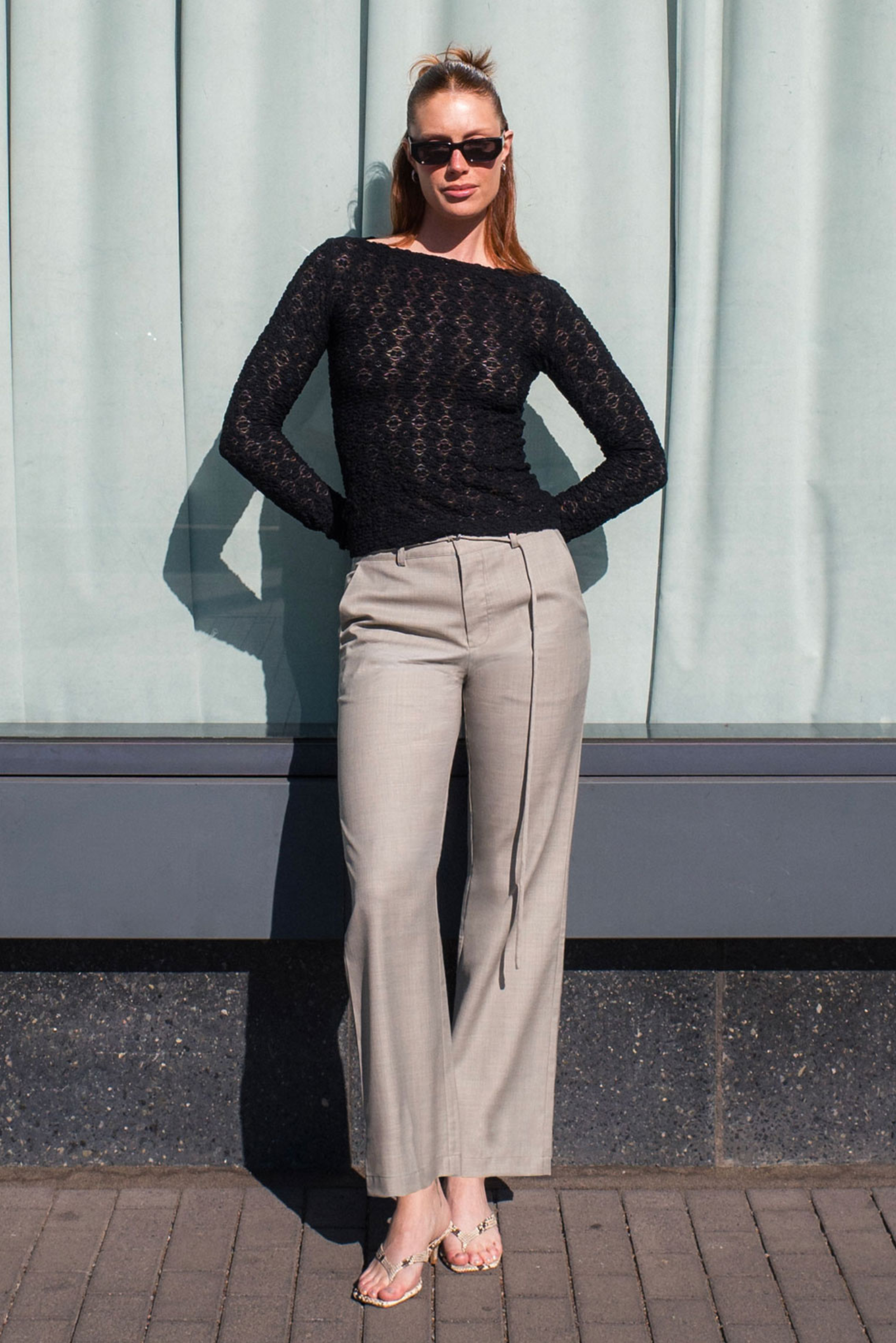 Marin Wool Suit Pants - Ash Grey