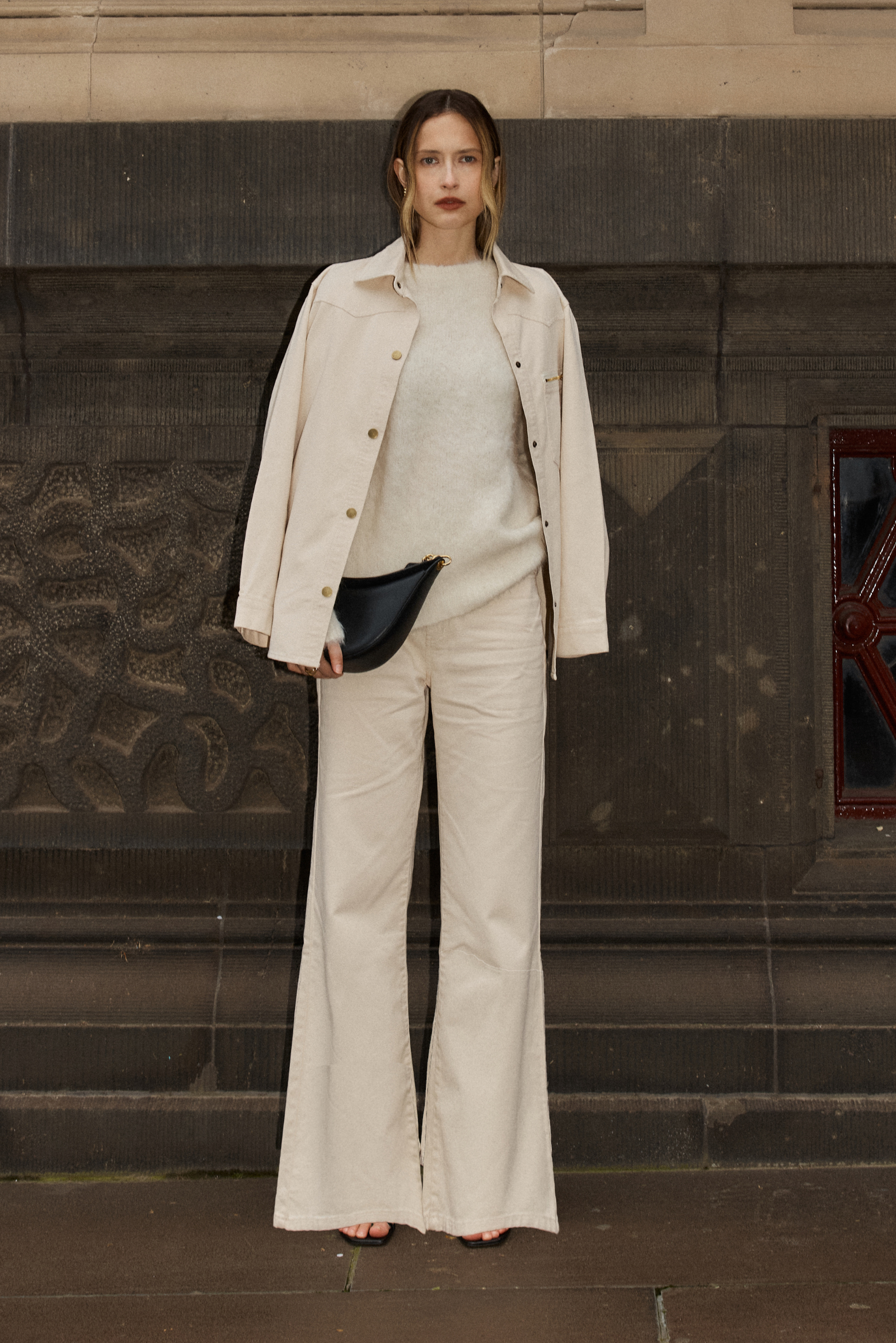 Josefina Denim Pants - Cream