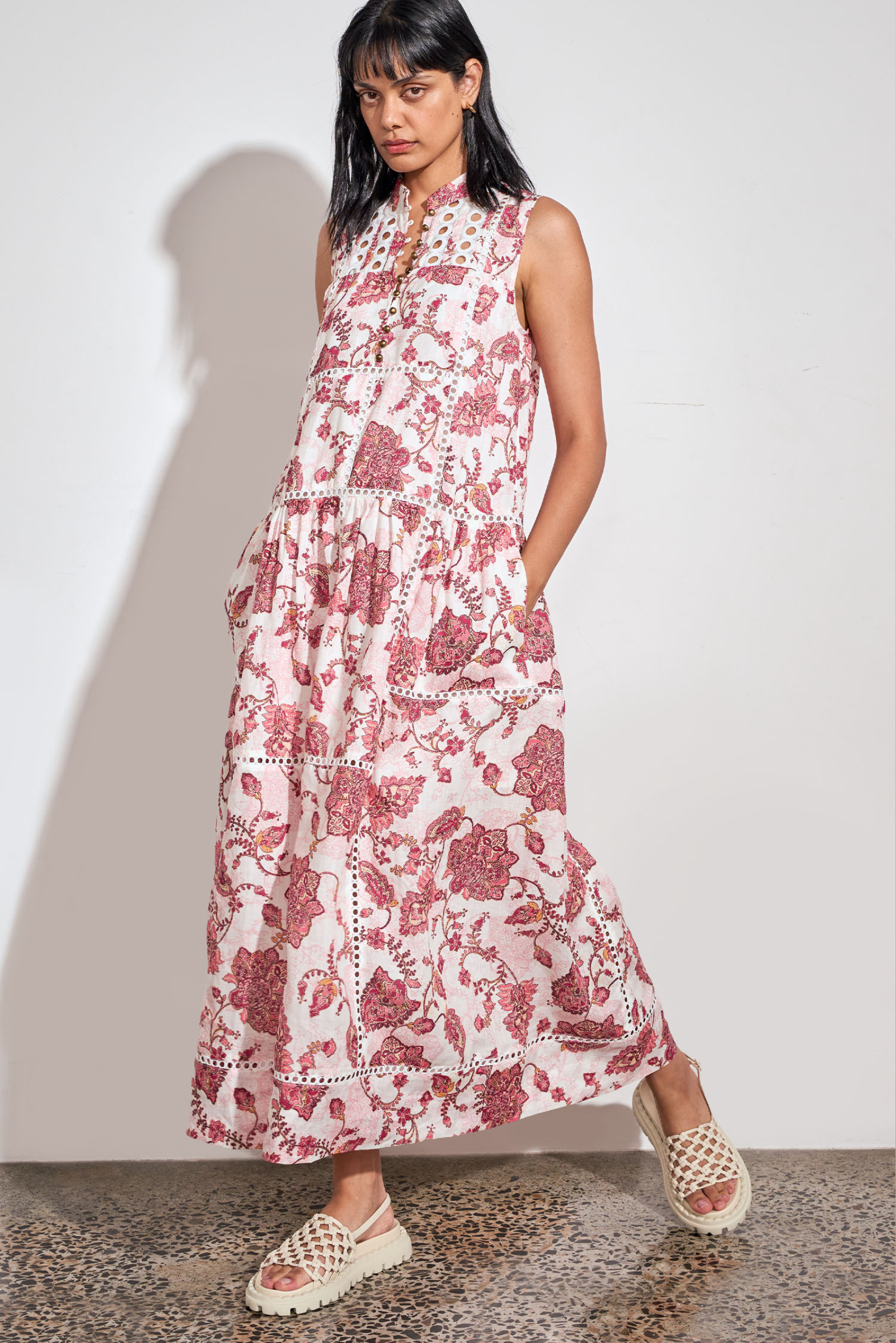 Linger Dress - Rose Paisley
