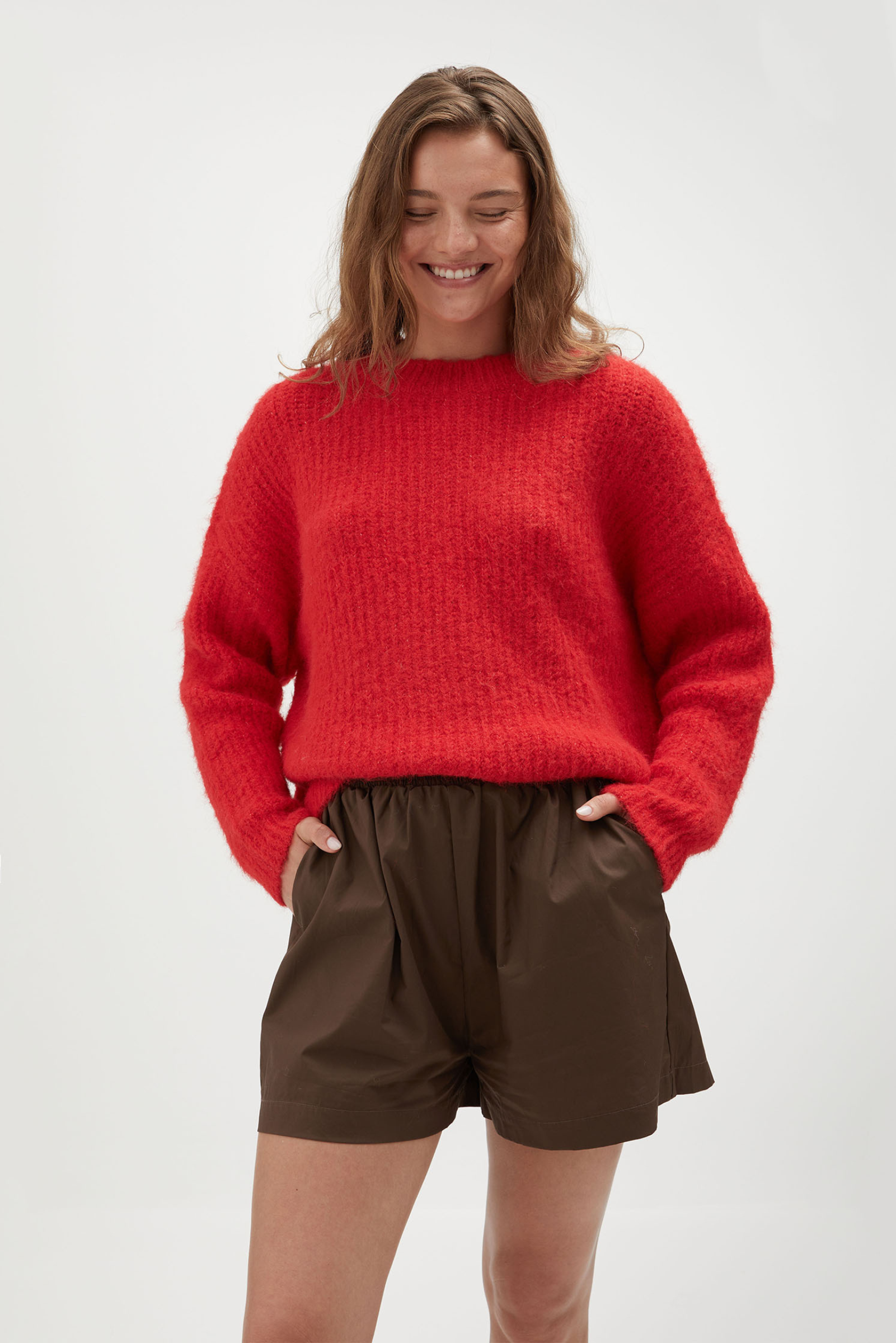 Fluffy Knit - Red