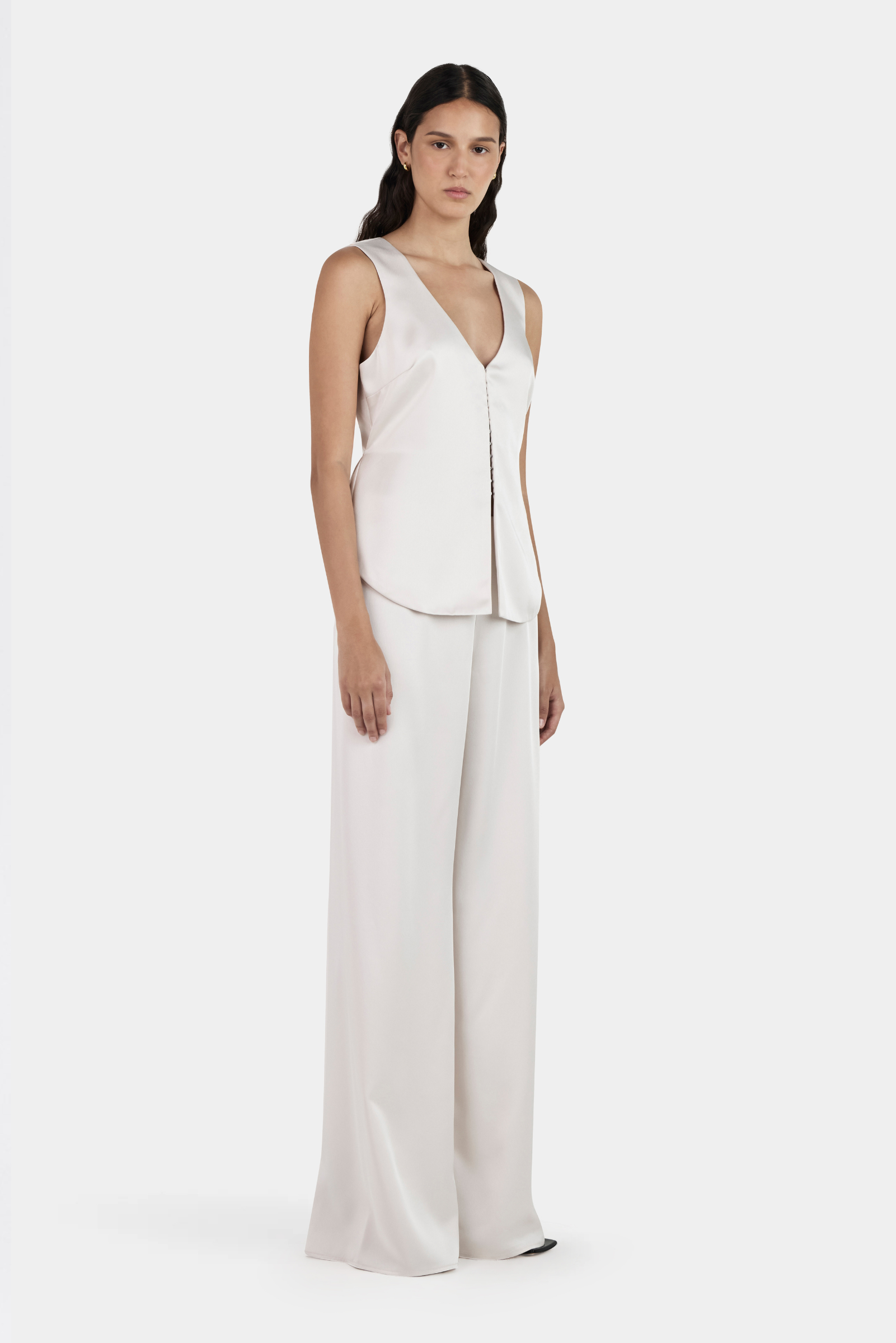 Lane Satin Pants - Ivory