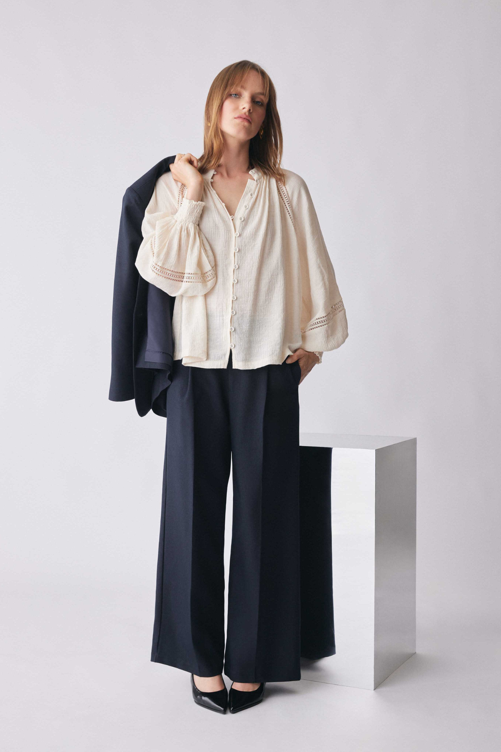 Jupiter Lace Blouse - Ivory