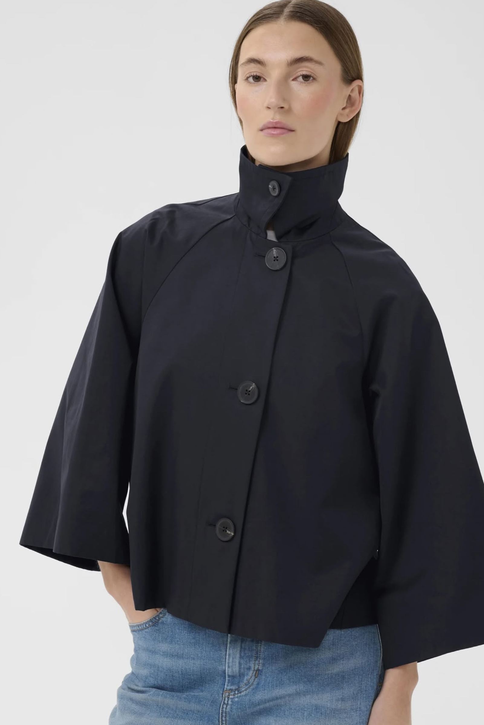 Hinona Cape Jacket - Marine Blue