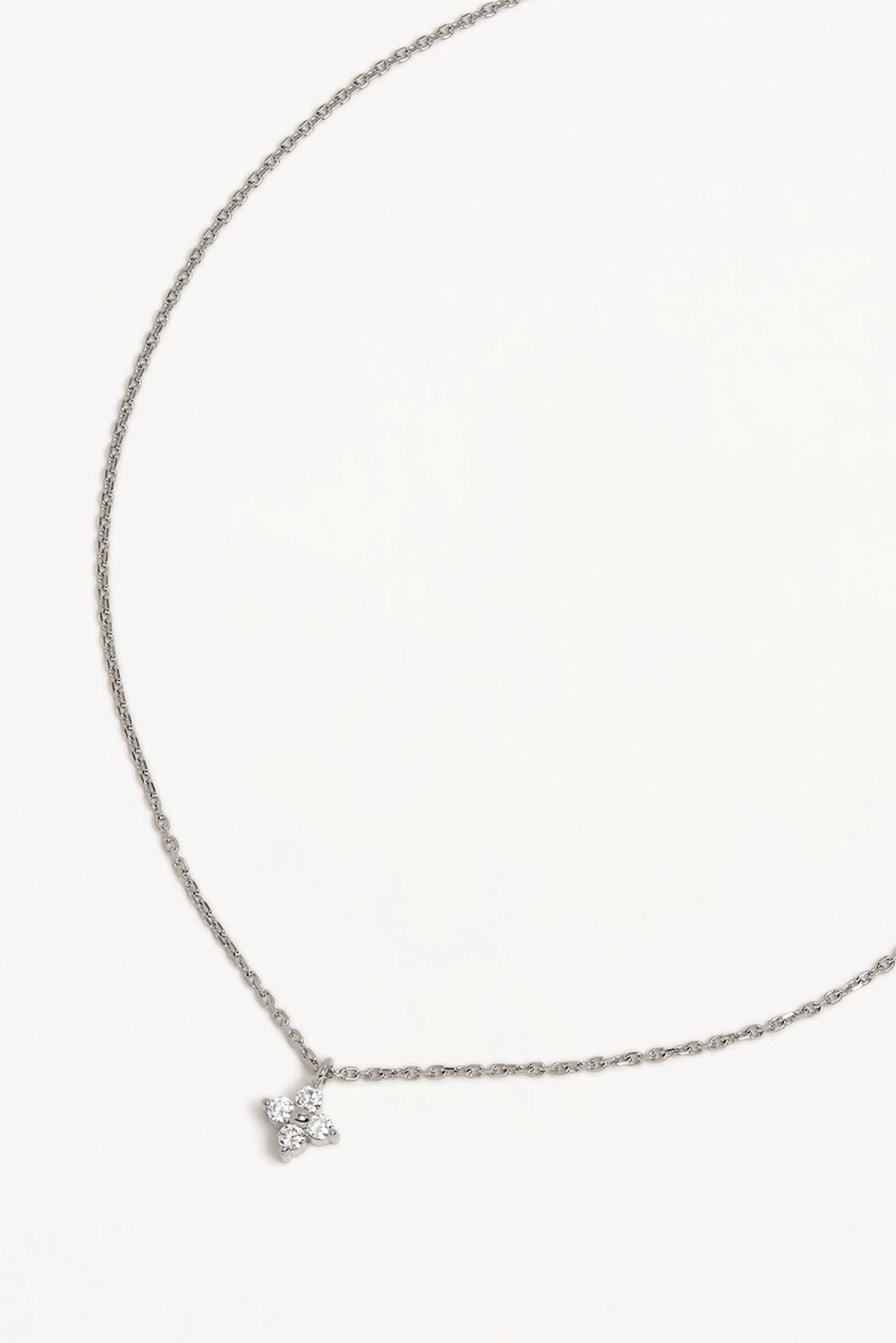 Crystal Bloom Necklace - Sterling Silver