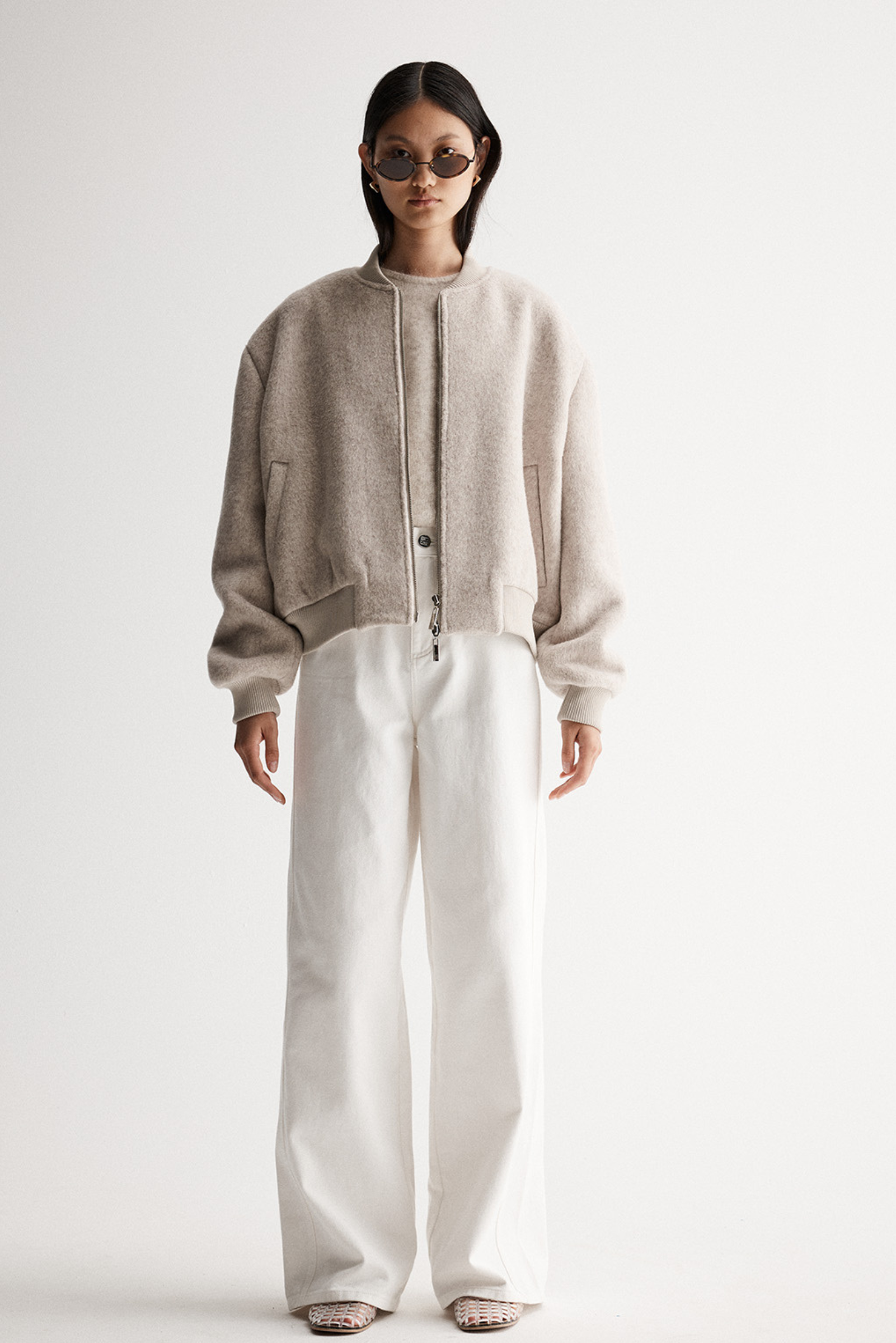 Nonnie Wool Bomber Jacket