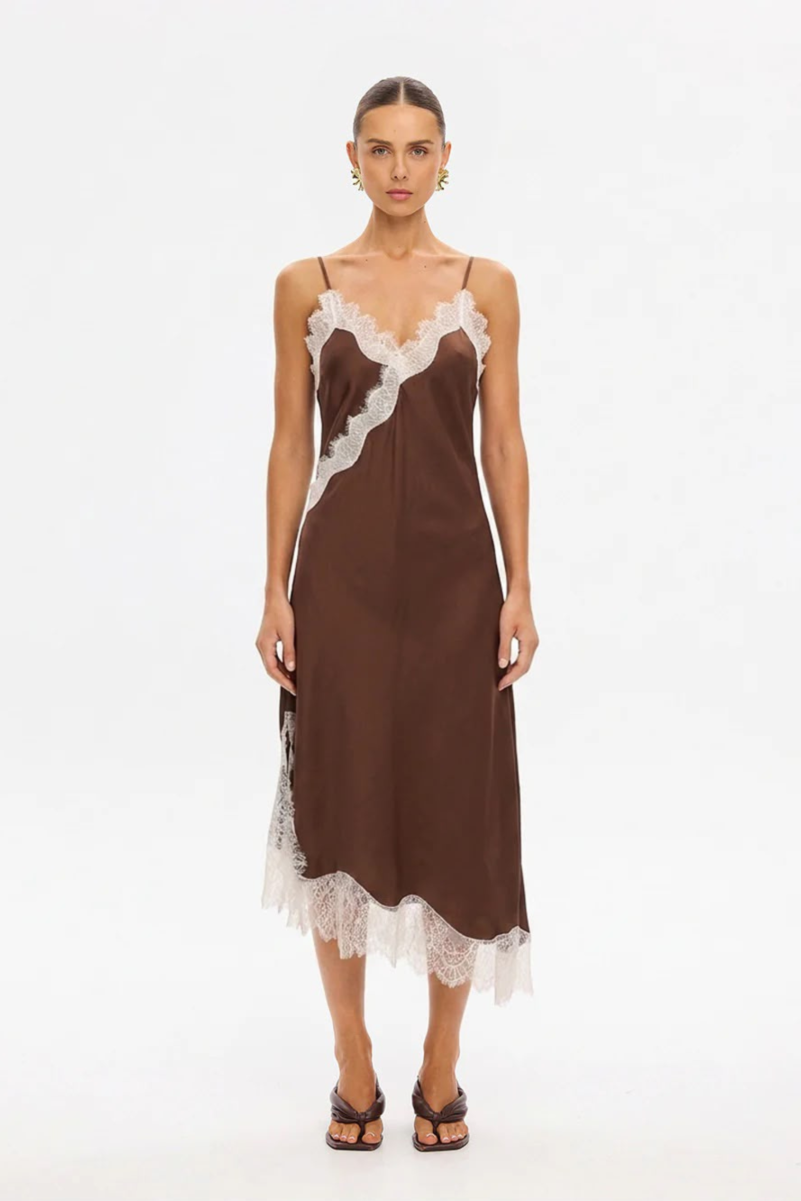 Anki Midi Dress - Chocolate